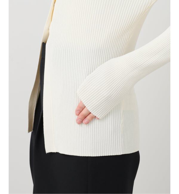 HARDY NOIR「リブクルーネックカーディガン」|ニット・セーター|