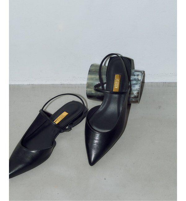 GRISE「《追加》GRISEポインテッドストラップスリングバック」|その他|ブラック A