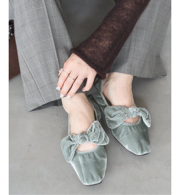  「《追加3》スクエアベルベットリボンフラット」|その他|