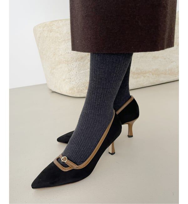  「6.5cmポインテッドフロントベルトパンプス」|パンプス|