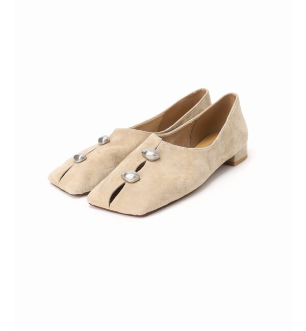 GRISE「《予約》GRISEレザーワイドスクエアスリットフラット」|その他|