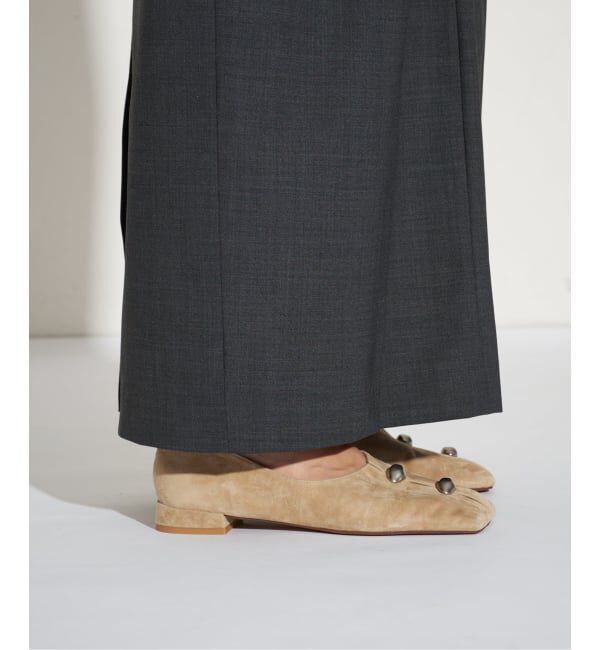 GRISE「《予約》GRISEレザーワイドスクエアスリットフラット」|その他|