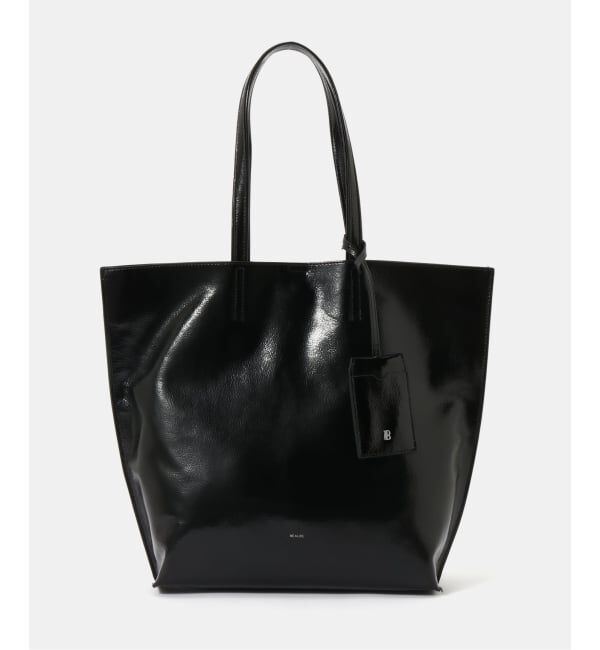  「BEAURE/ビュレ レザーエナメルトート」|トートバッグ|ブラック