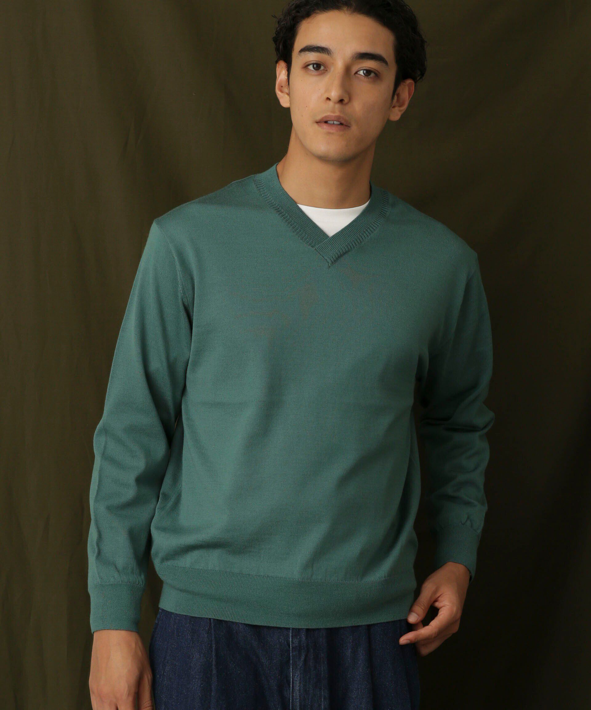 nano･universe「「毛玉レスニット」 ファインゲージＶネック」|ニット・セーター|