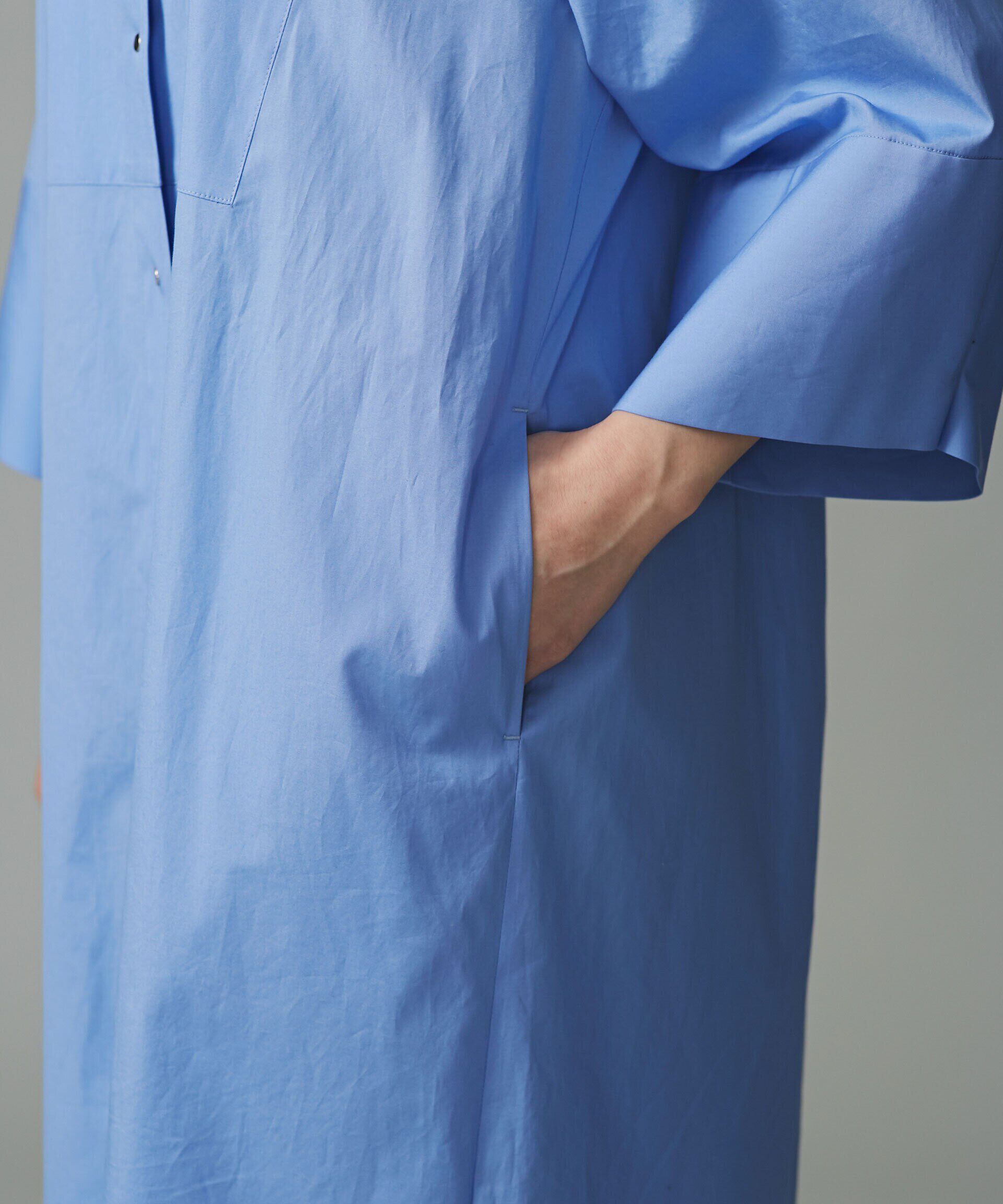 nano･universe「スタンドカラーシャツワンピース」|ワンピース|