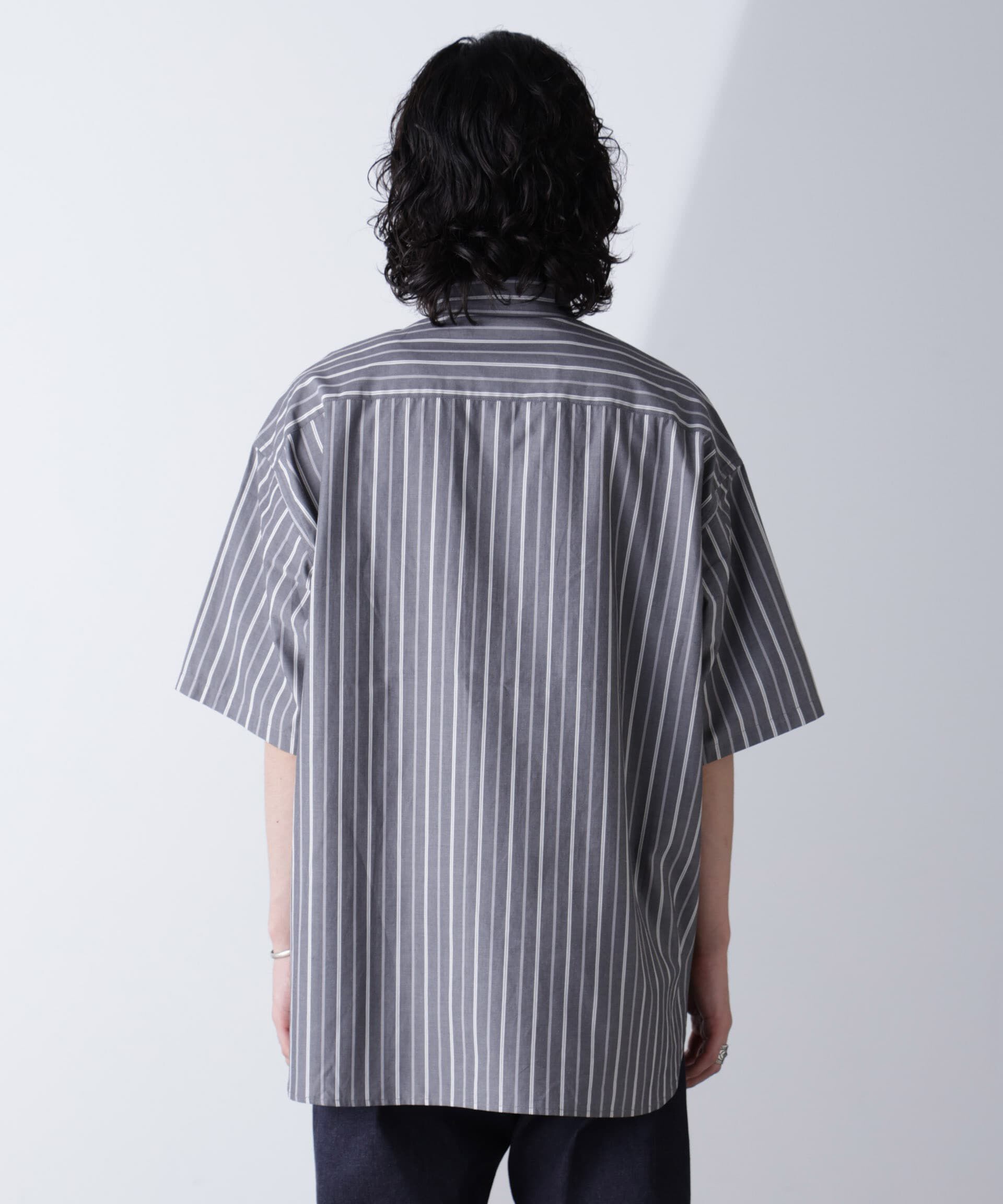 nano･universe「ストライプレギュラーシャツ 半袖」|シャツ・ブラウス|