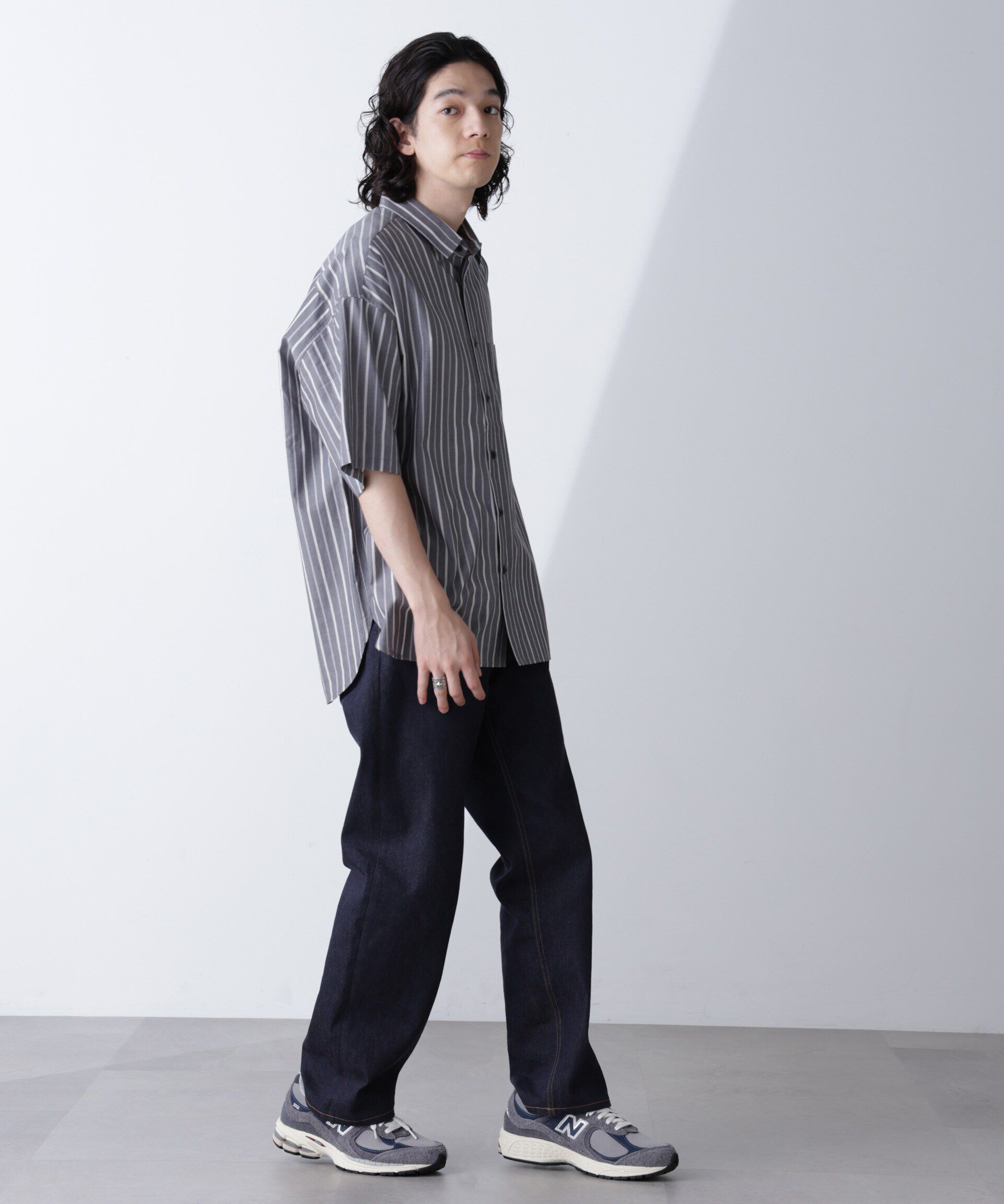 nano･universe「ストライプレギュラーシャツ 半袖」|シャツ・ブラウス|