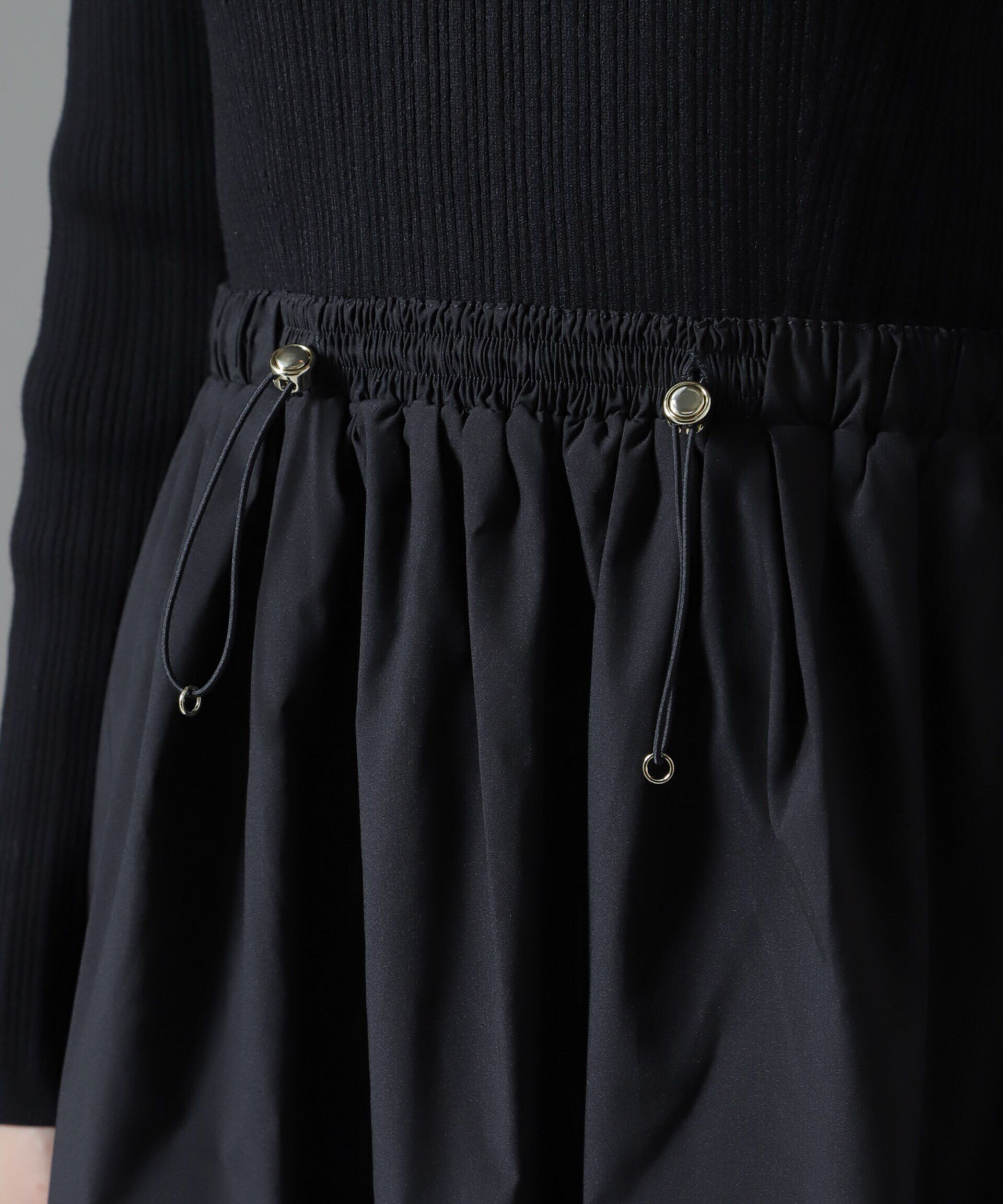 nano･universe「リブニット&times;タフタドッキングワンピース」|ワンピース|