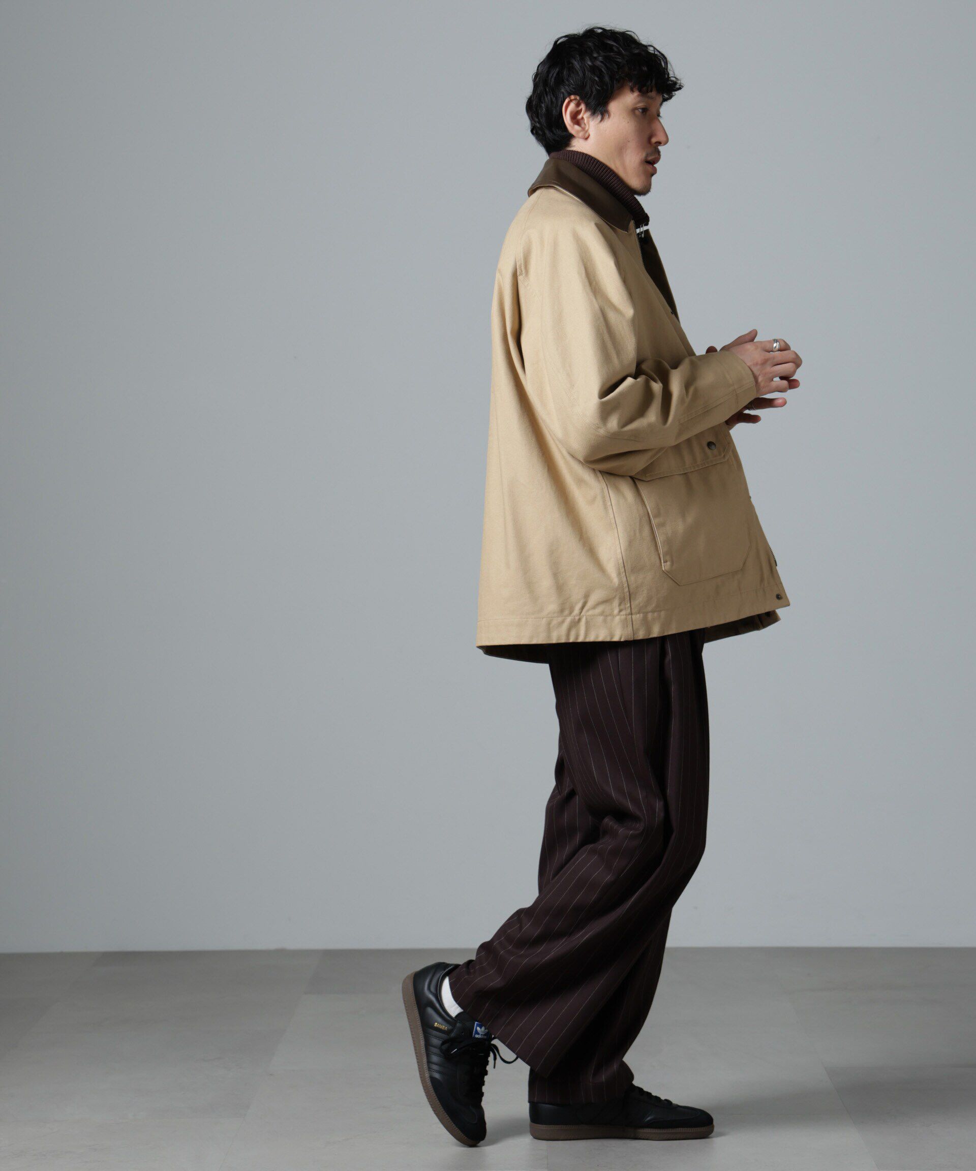 nano･universe「｢大人のﾜｲﾄﾞﾊﾟﾝﾂ｣ﾋﾟﾝｽﾄﾗｲﾌﾟﾌﾗﾝﾈﾙ2ﾀｯｸﾜｲﾄ」|チノ|