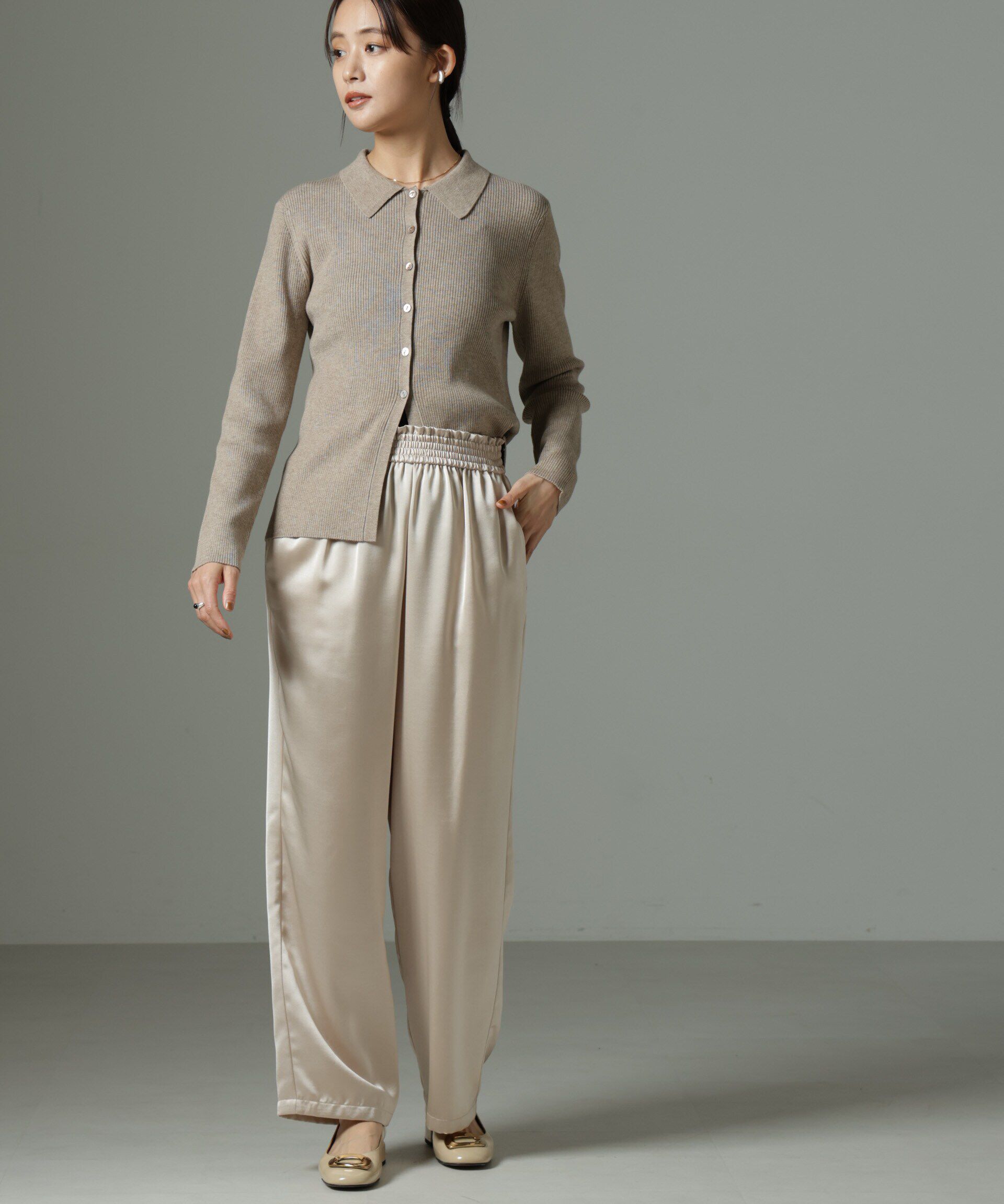 nano･universe「ヘヴィーサテンパンツ」|チノ|