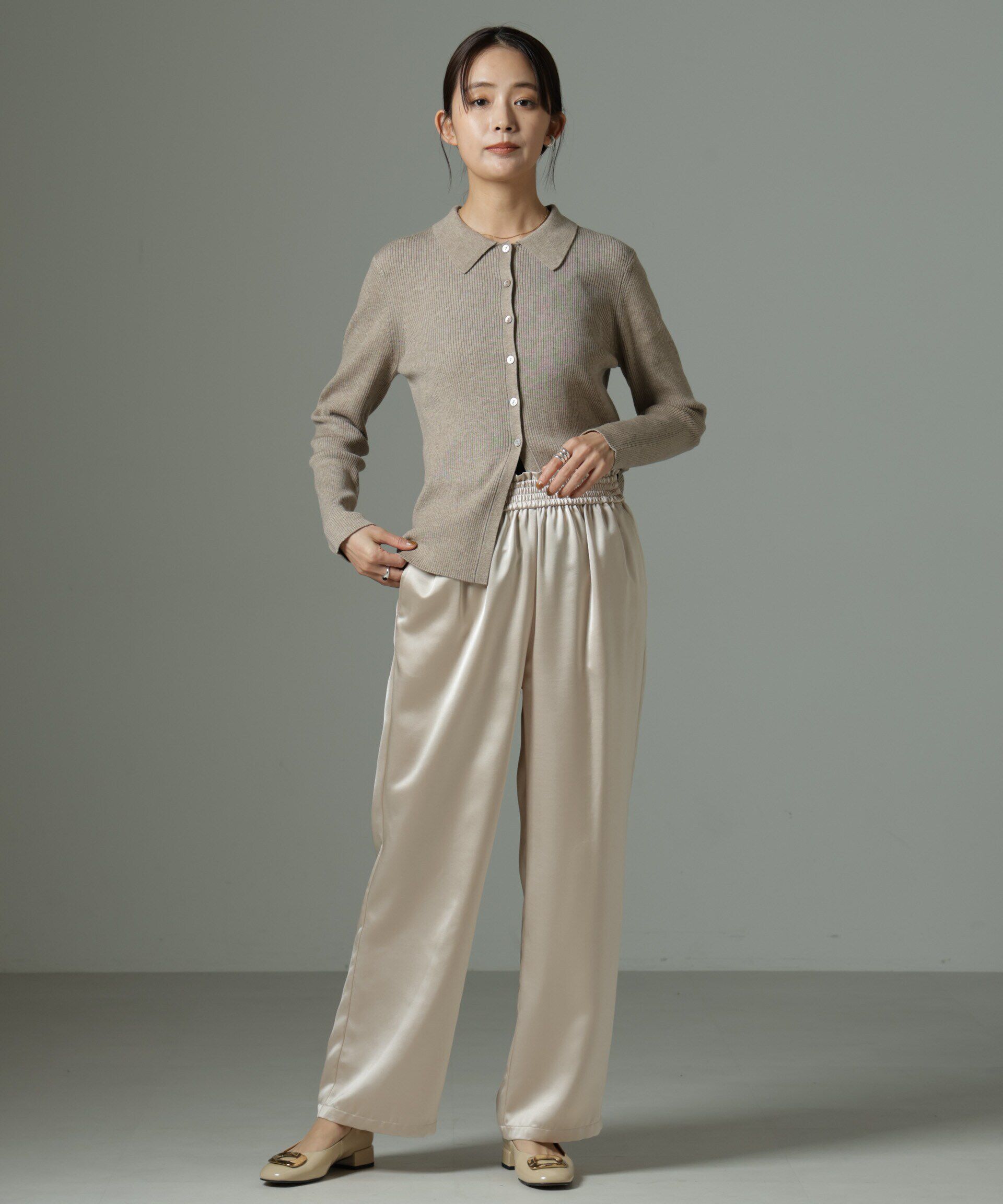 nano･universe「ヘヴィーサテンパンツ」|チノ|