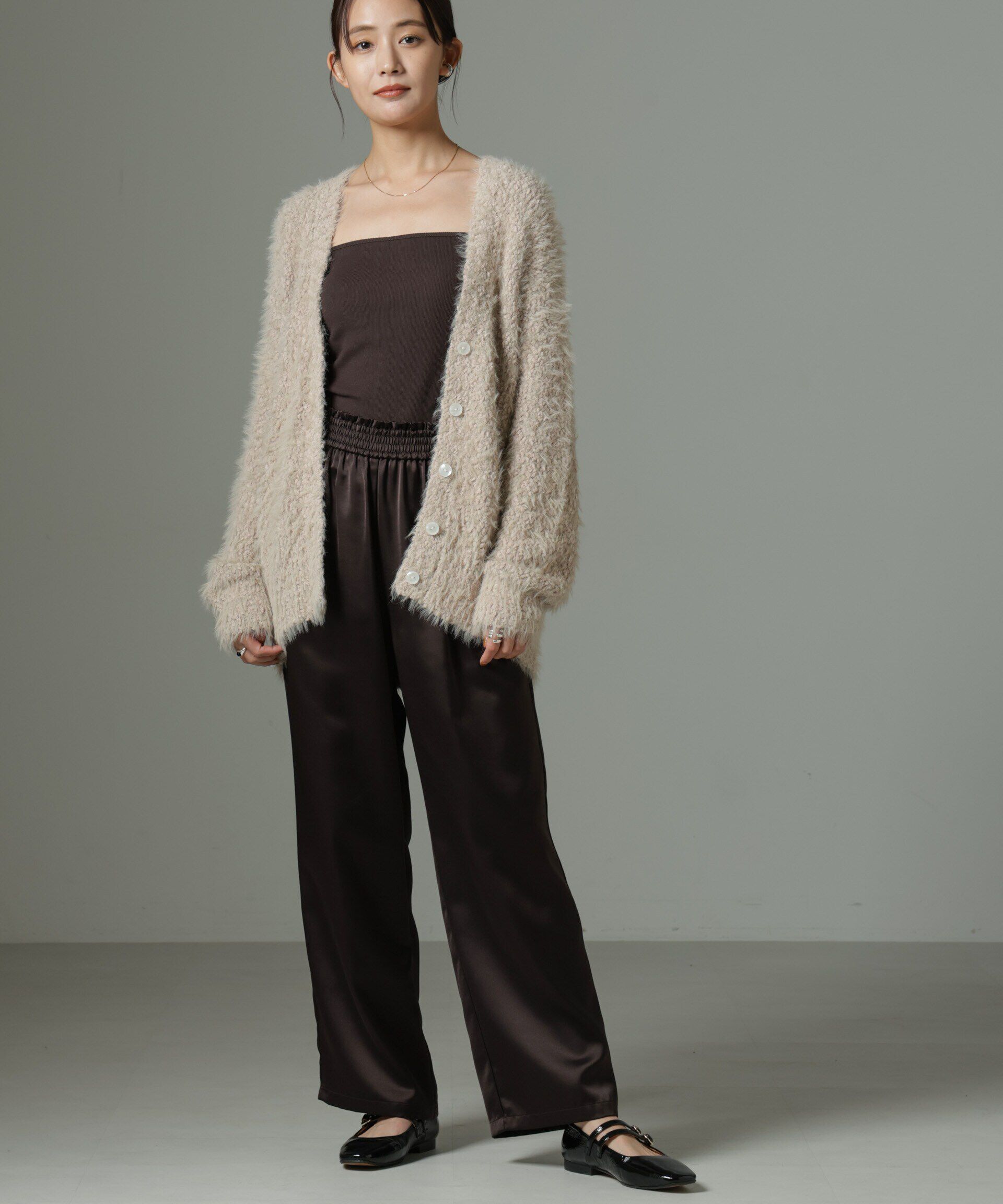 nano･universe「ヘヴィーサテンパンツ」|チノ|