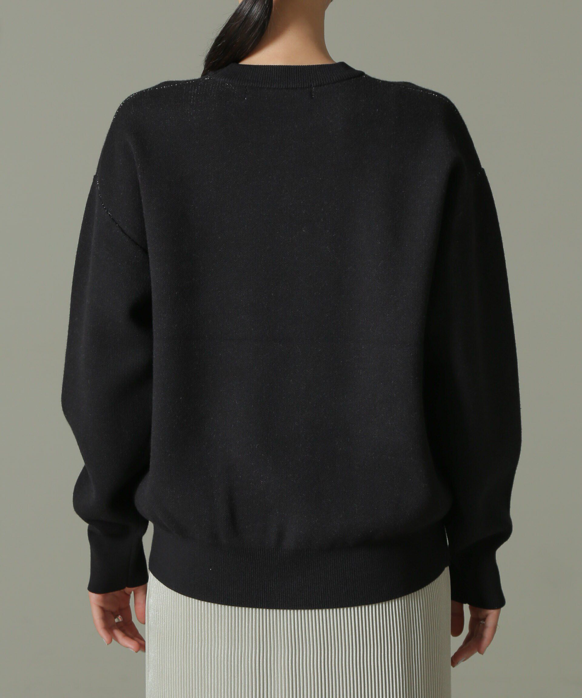 nano･universe「ダブルジャガードロゴニット」|ニット・セーター|