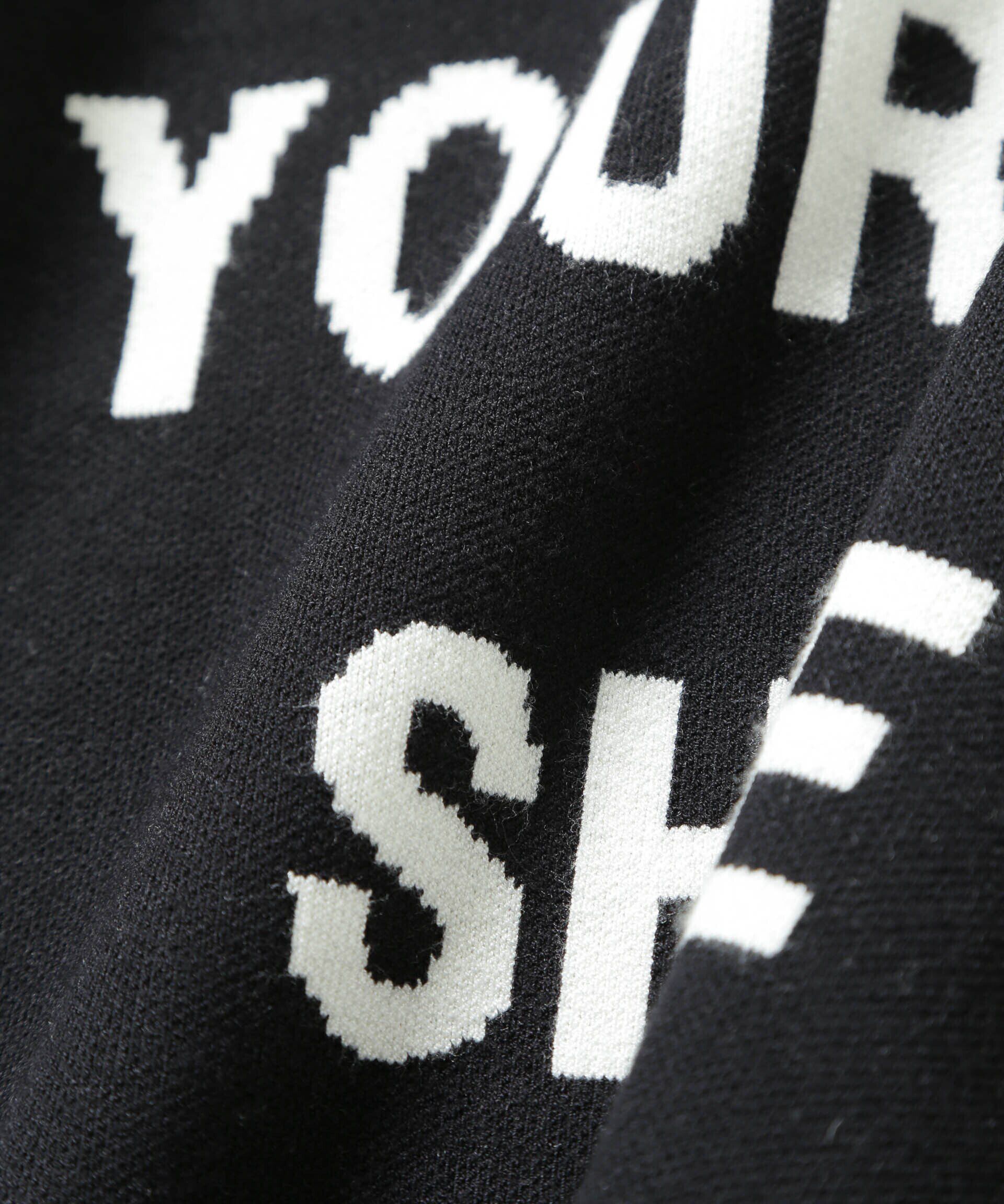 nano･universe「ダブルジャガードロゴニット」|ニット・セーター|