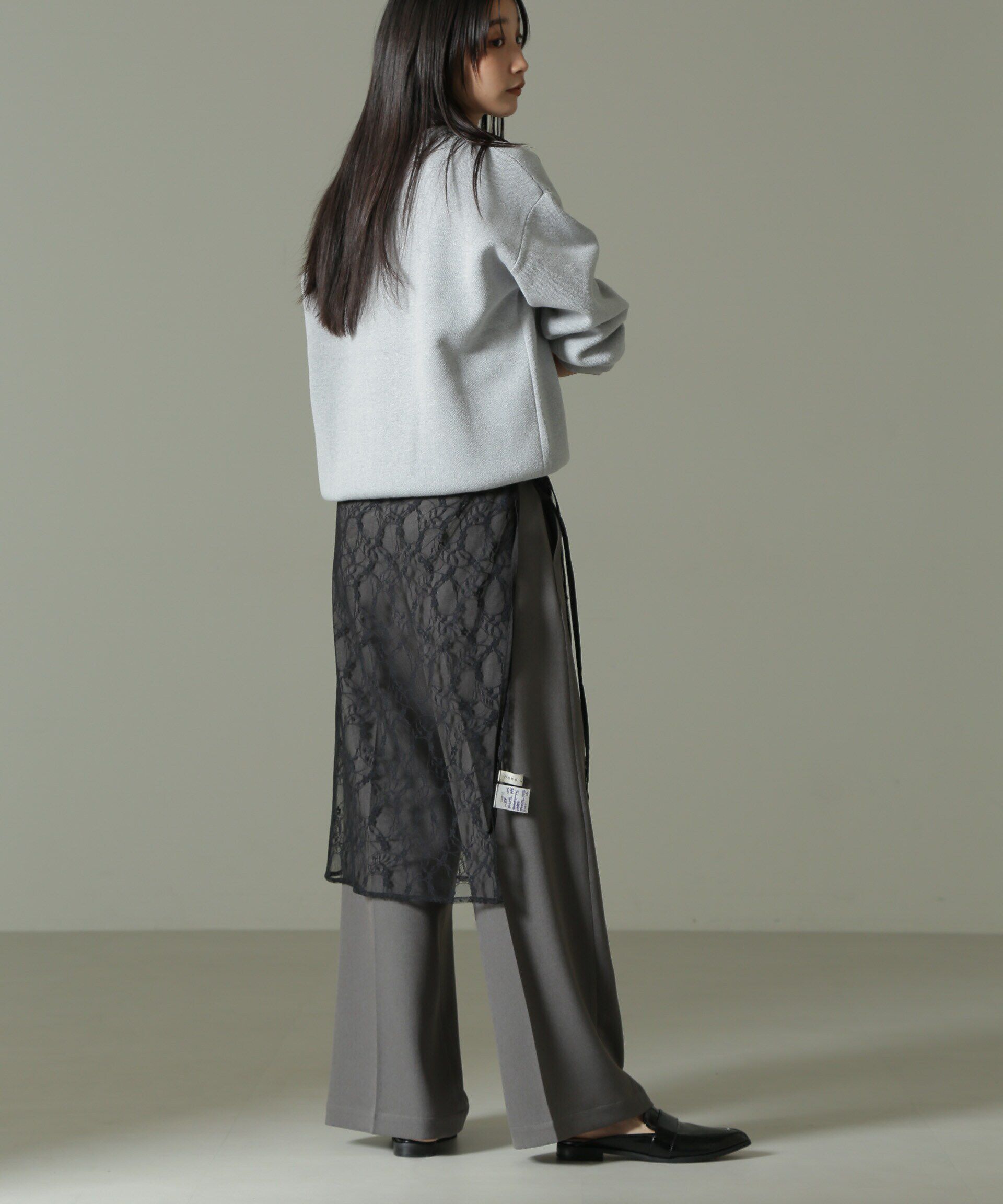 nano･universe「ダブルジャガードロゴニット」|ニット・セーター|