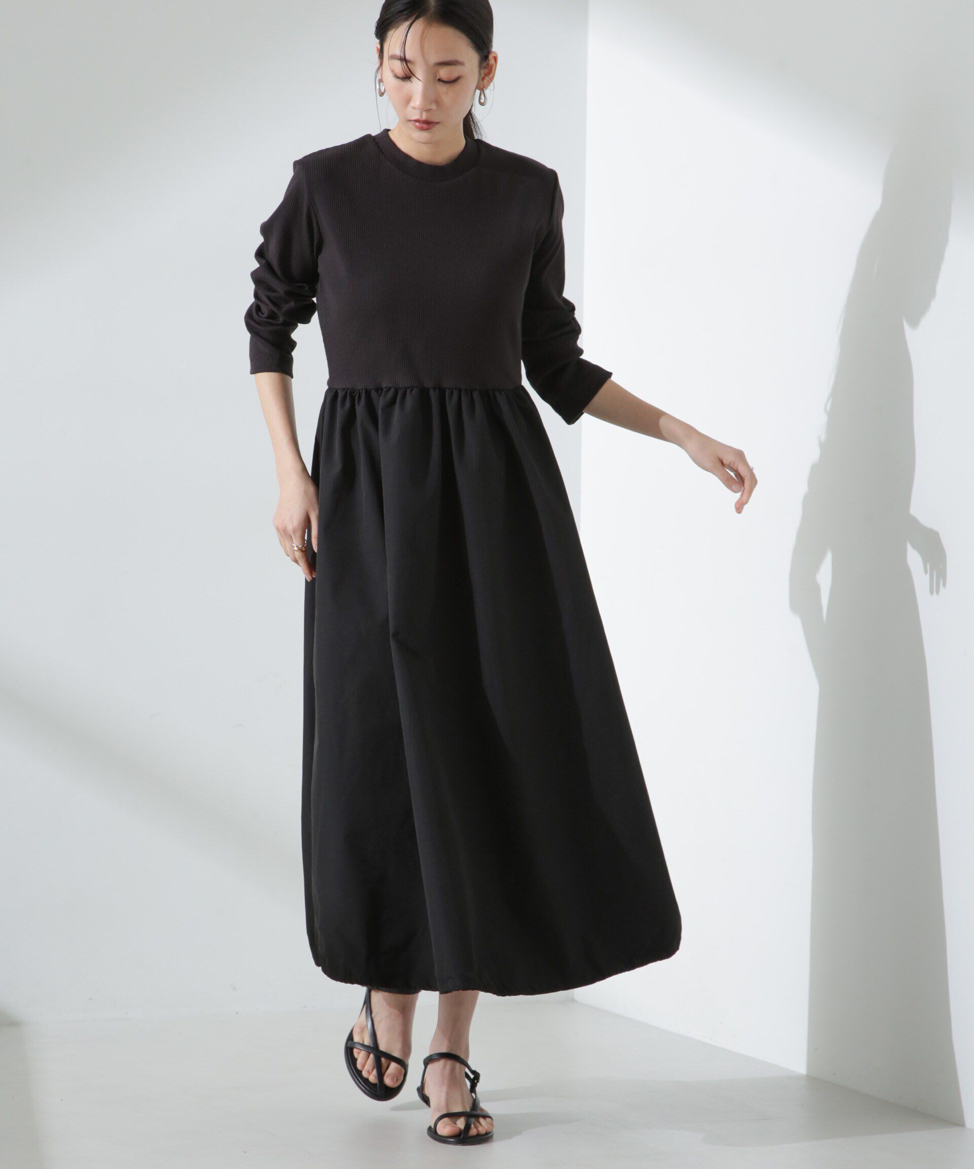 nano･universe「バルーン2WAYコンビワンピース」|ワンピース|