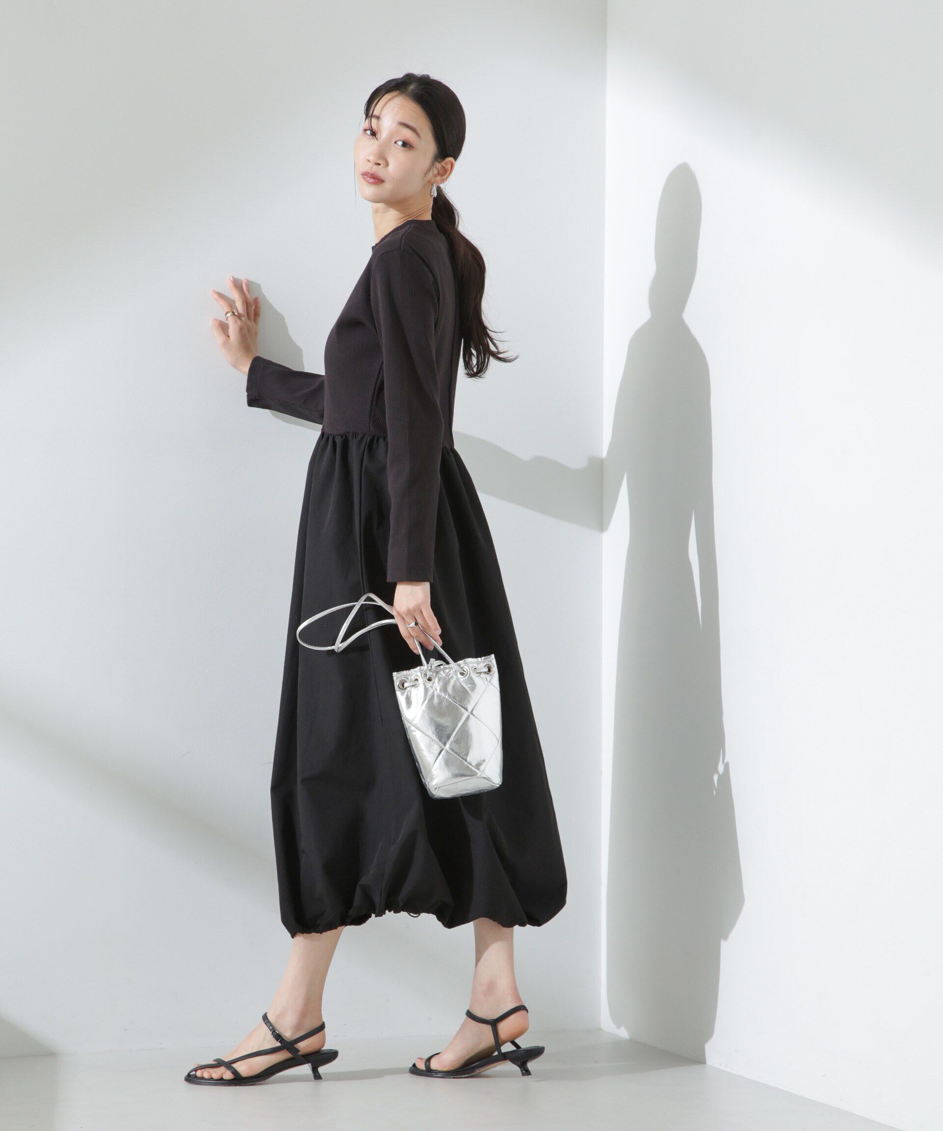 nano･universe「バルーン2WAYコンビワンピース」|ワンピース|