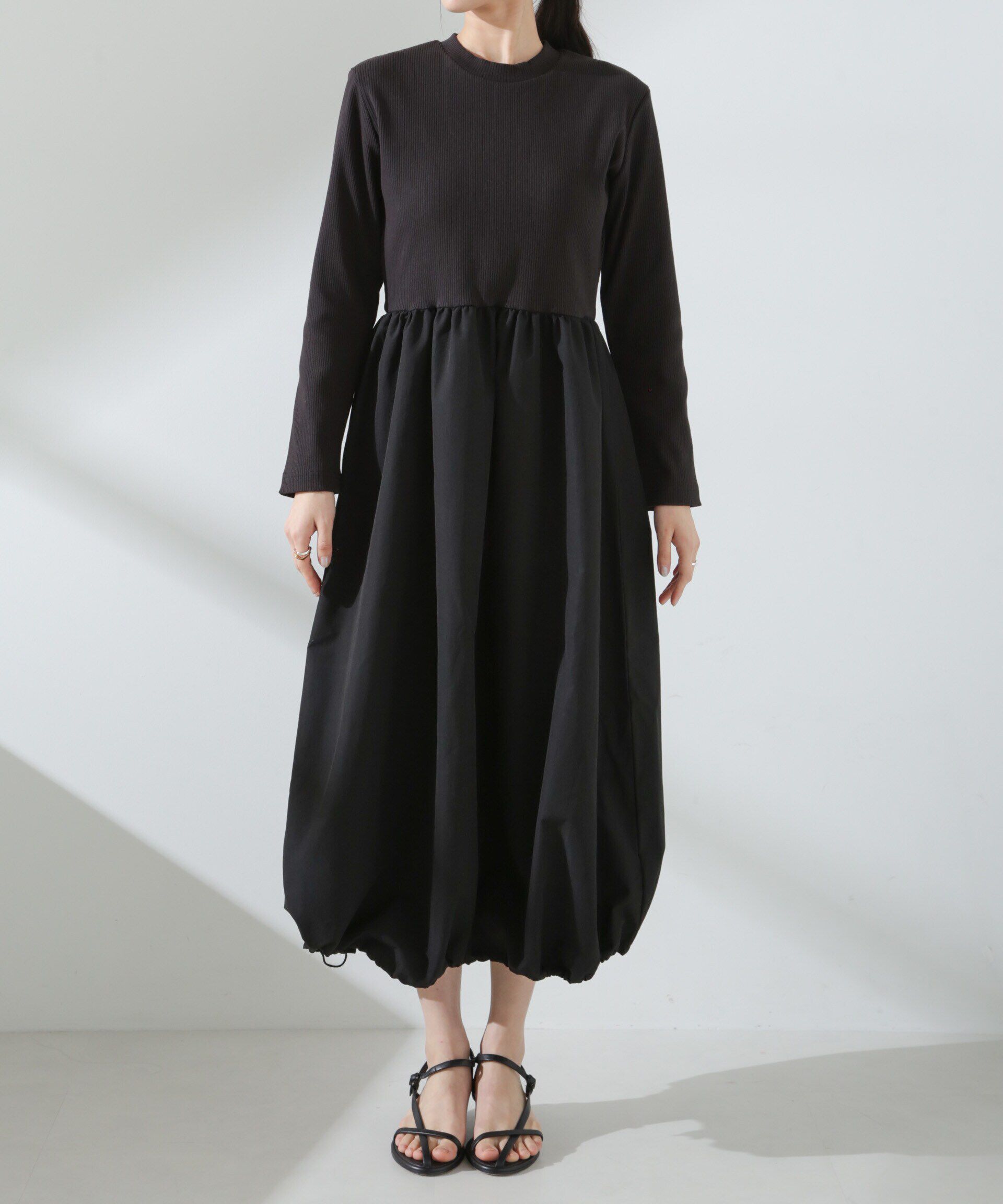 nano･universe「バルーン2WAYコンビワンピース」|ワンピース|