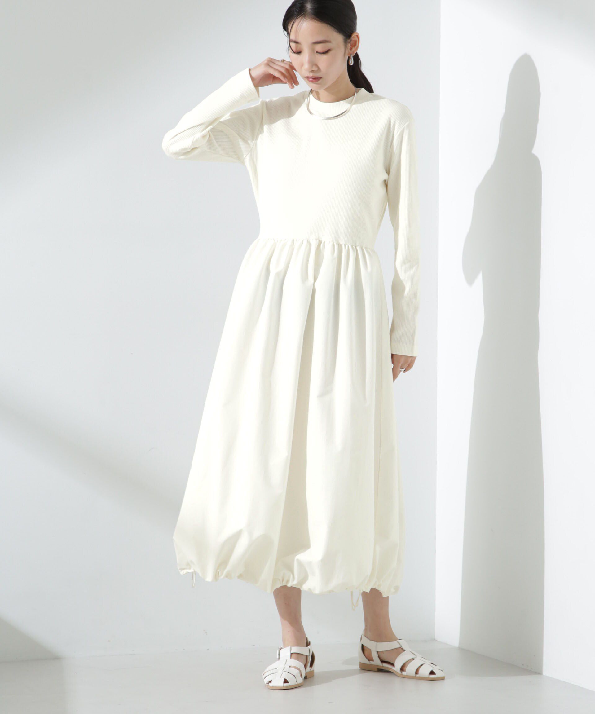 nano･universe「バルーン2WAYコンビワンピース」|ワンピース|