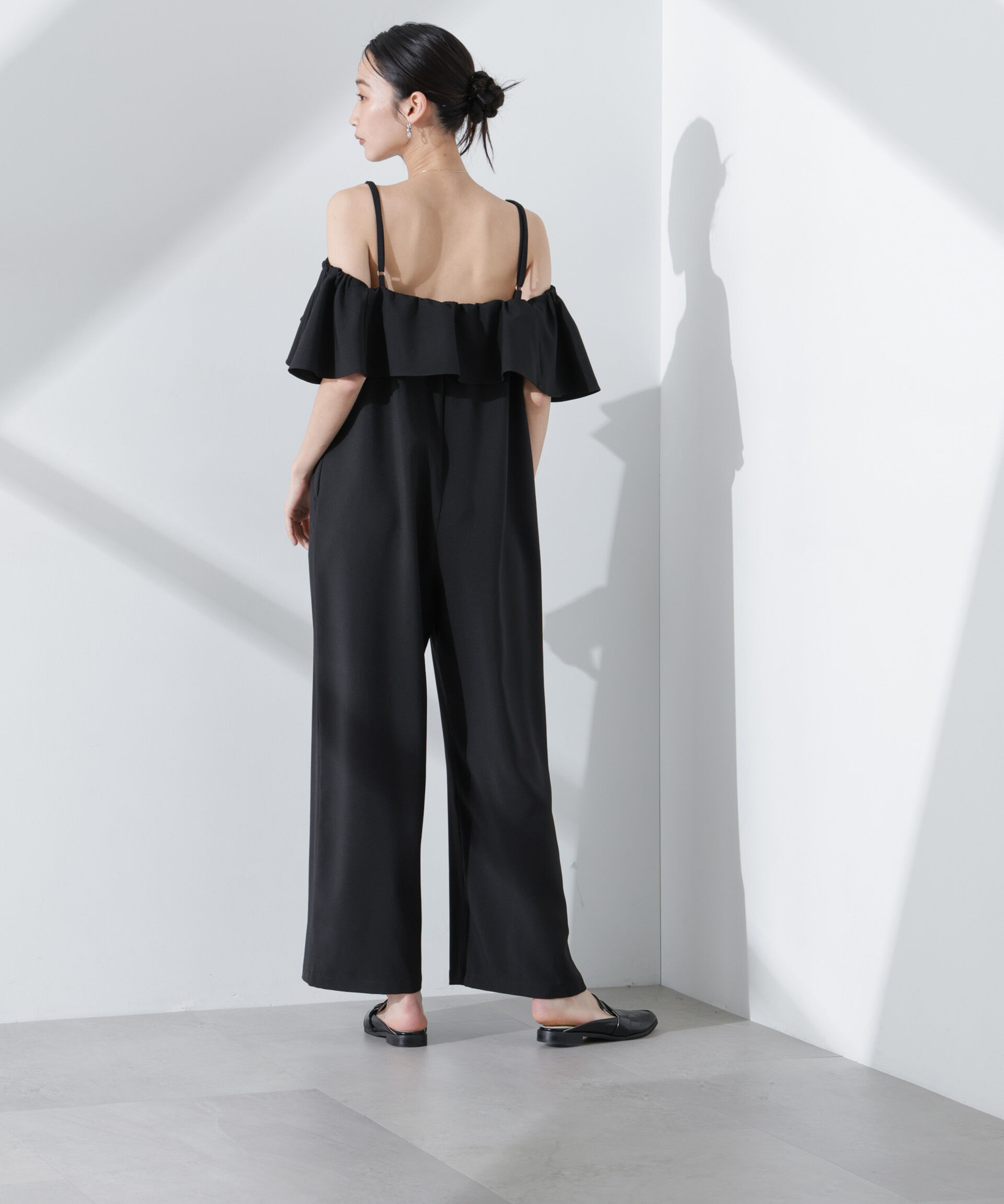 nano･universe「2wayオフショルダーフリルオールインワン」|ワンピース|