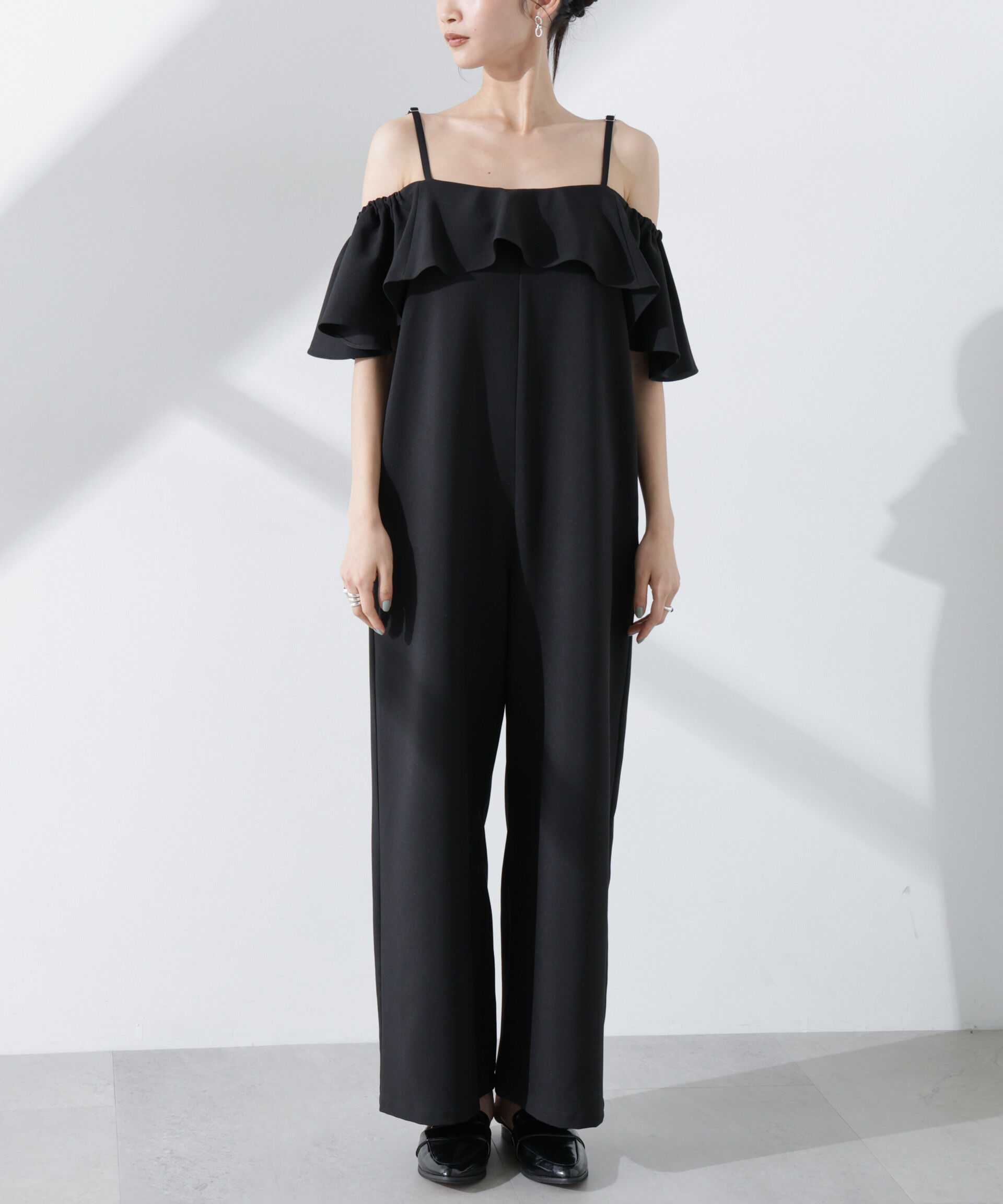 nano･universe「2wayオフショルダーフリルオールインワン」|ワンピース|