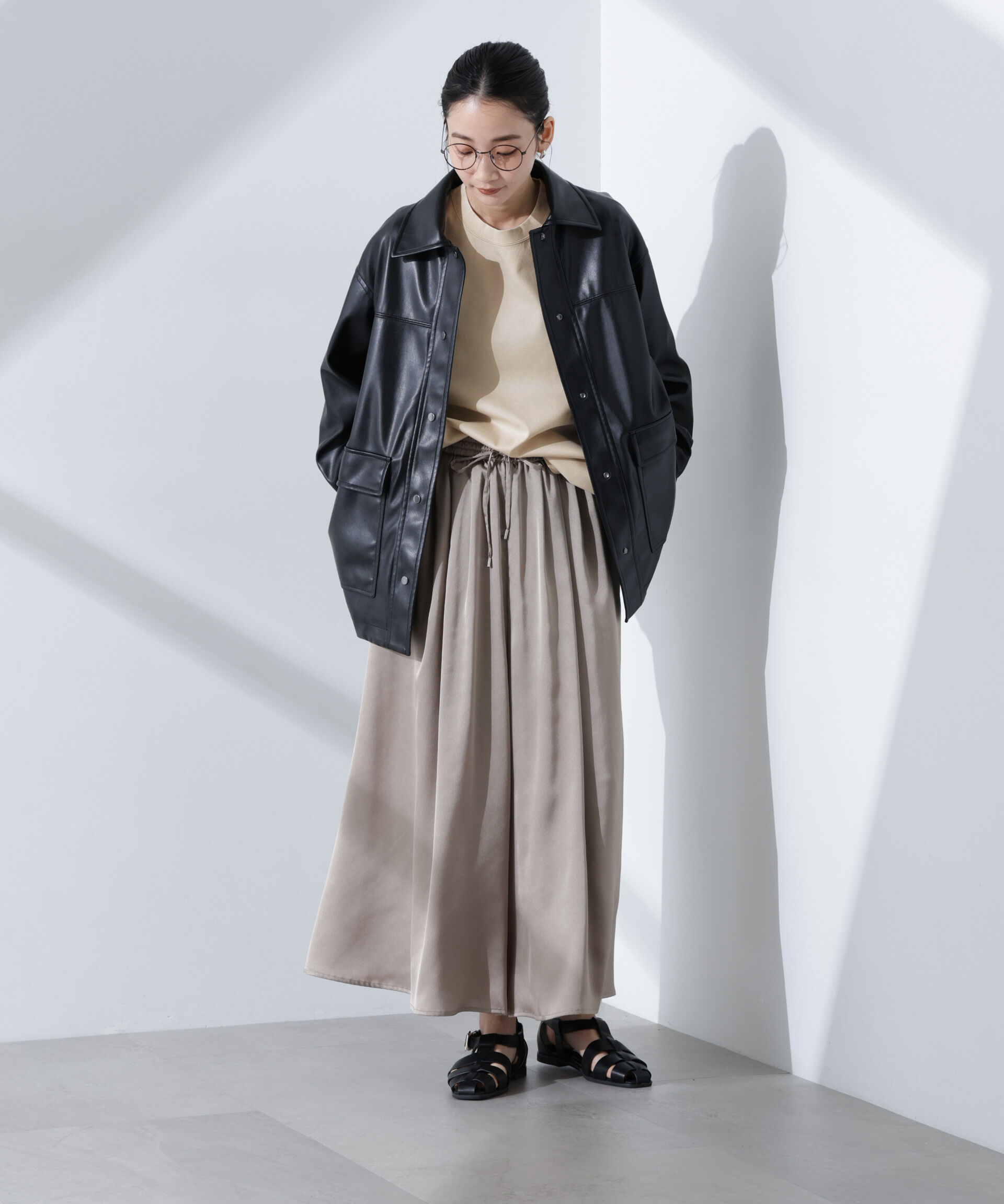 nano･universe「Anti SmellスムースシルケットロングスリーブTシャツ」|Tシャツ・カットソー|