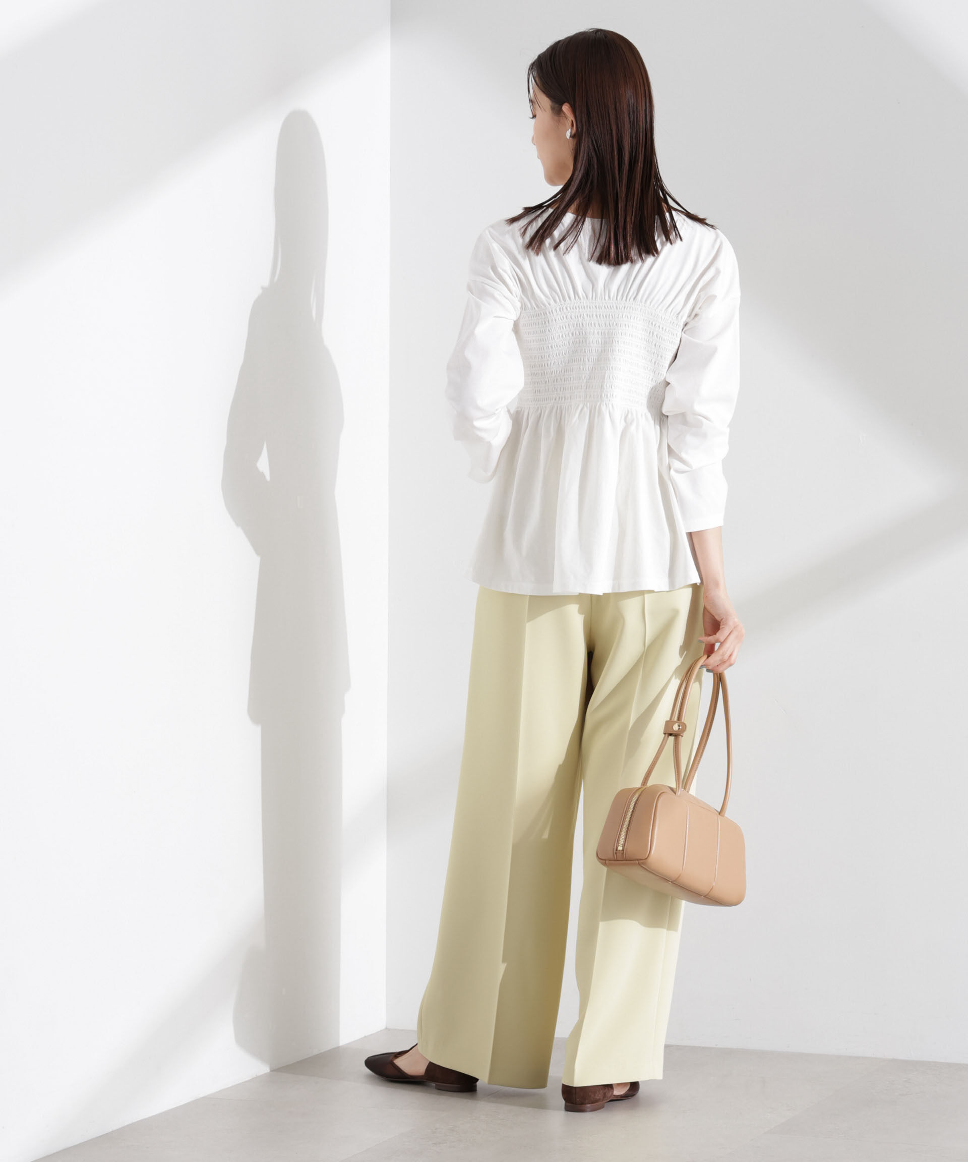 nano･universe「シャーリングデザインカットソー」|Tシャツ・カットソー|