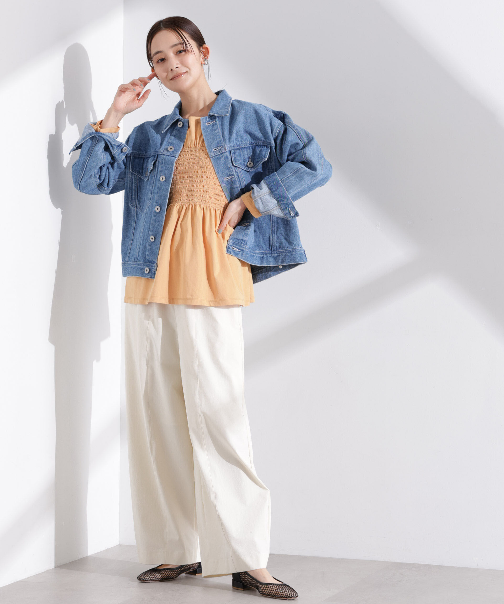 nano･universe「シャーリングデザインカットソー」|Tシャツ・カットソー|