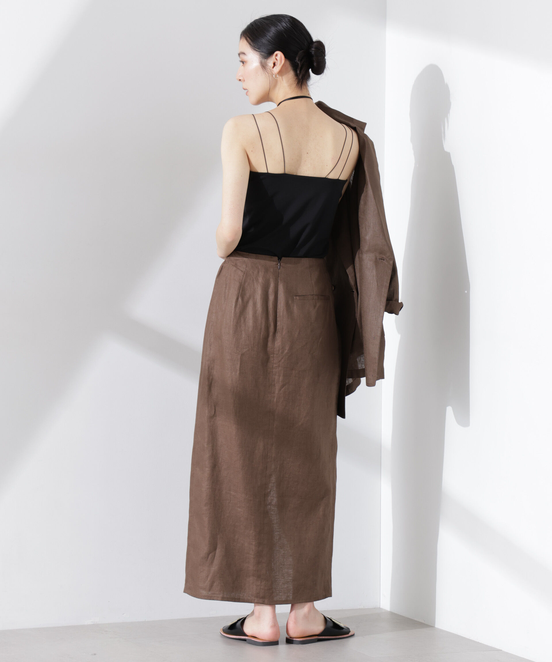 nano･universe「ヨーロピアンフラックス サイド切替Iラインスカート（セットアップ可）」|スカート|