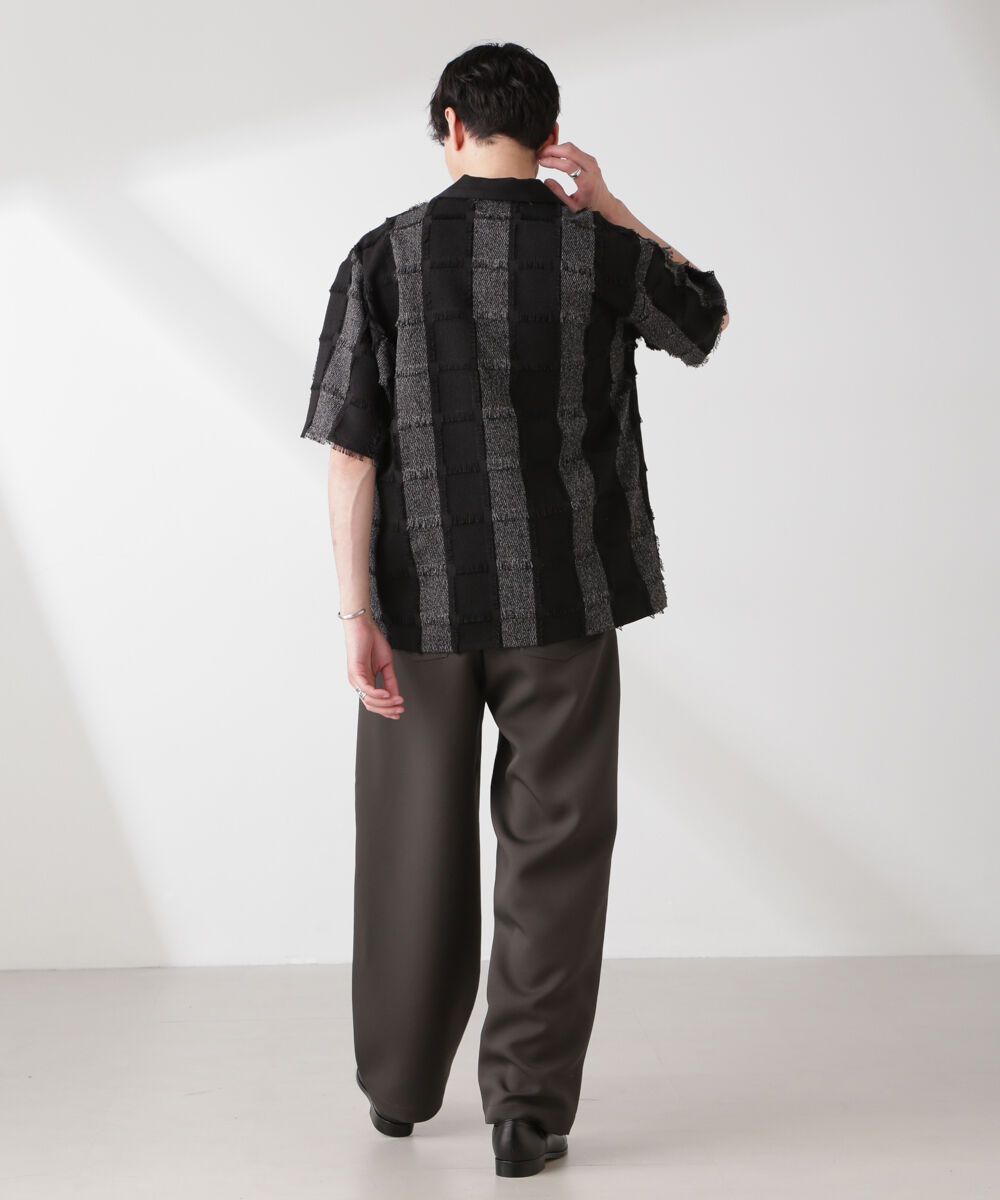 nano･universe「カットジャガードフリンジシャツ」|シャツ・ブラウス|