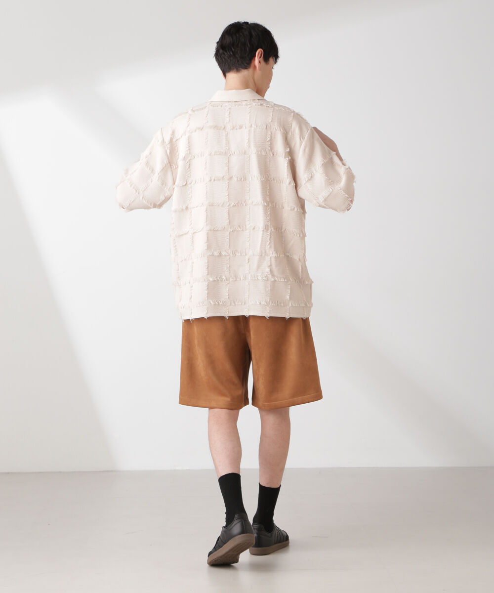 nano･universe「カットジャガードフリンジシャツ」|シャツ・ブラウス|
