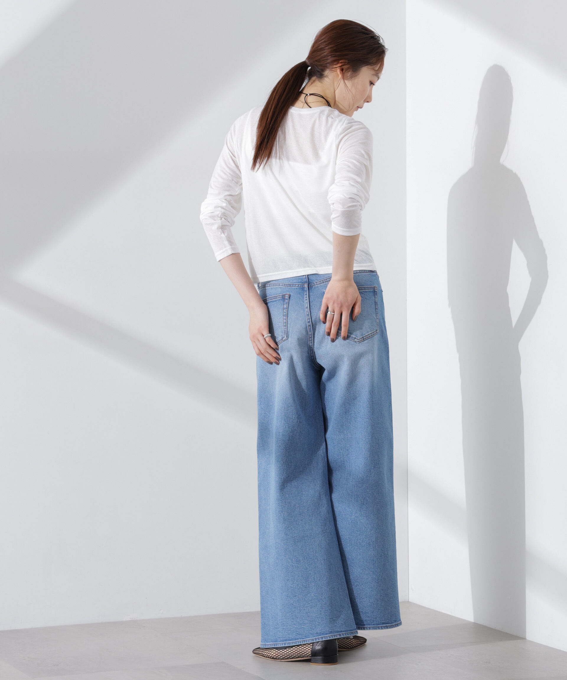 nano･universe「前後2wayフロントシャーリングトップス」|Tシャツ・カットソー|