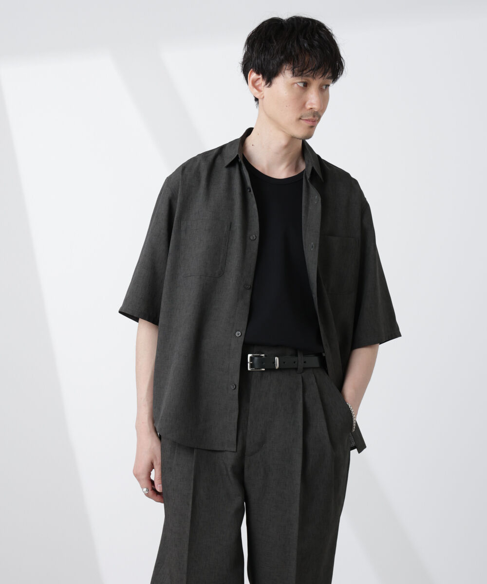 nano･universe「テックリネンシャツ 半袖」|シャツ・ブラウス|