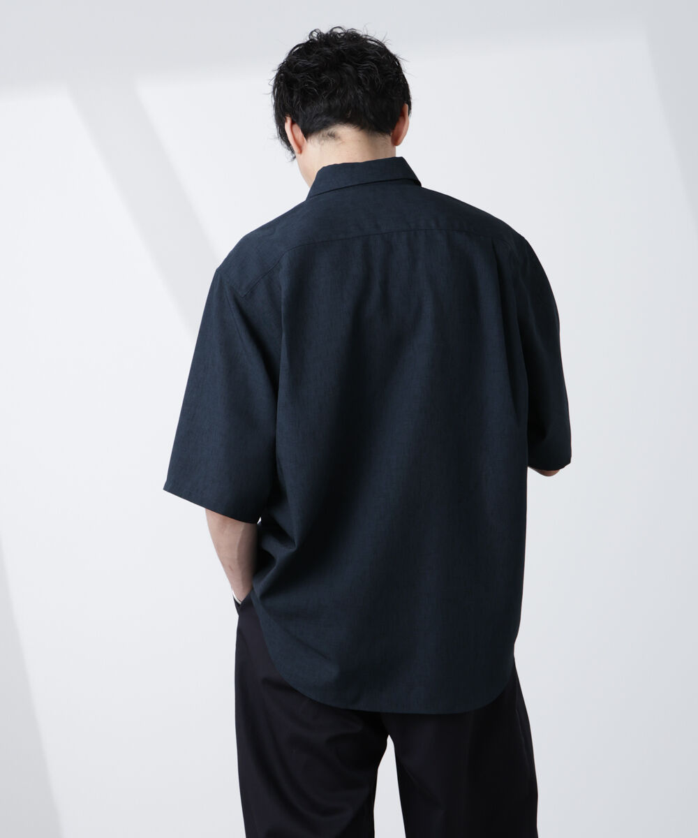nano･universe「テックリネンシャツ 半袖」|シャツ・ブラウス|