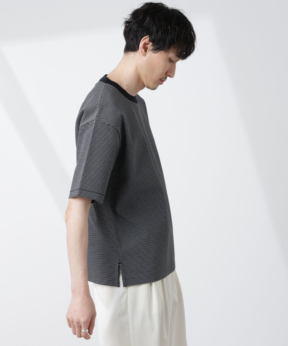 nano･universe「ワイドシルエットボーダーTシャツ」|Tシャツ・カットソー|