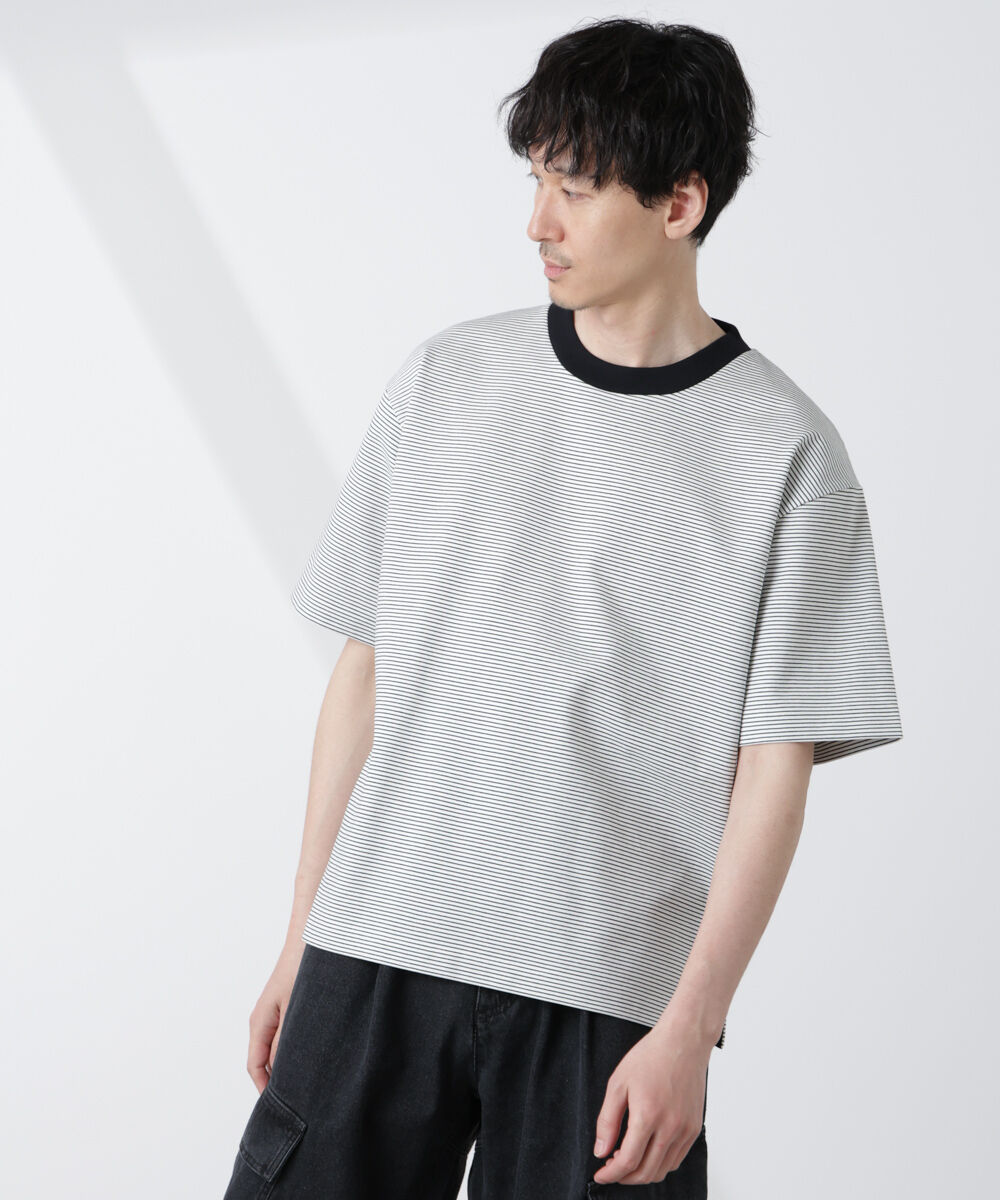 nano･universe「ワイドシルエットボーダーTシャツ」|Tシャツ・カットソー|