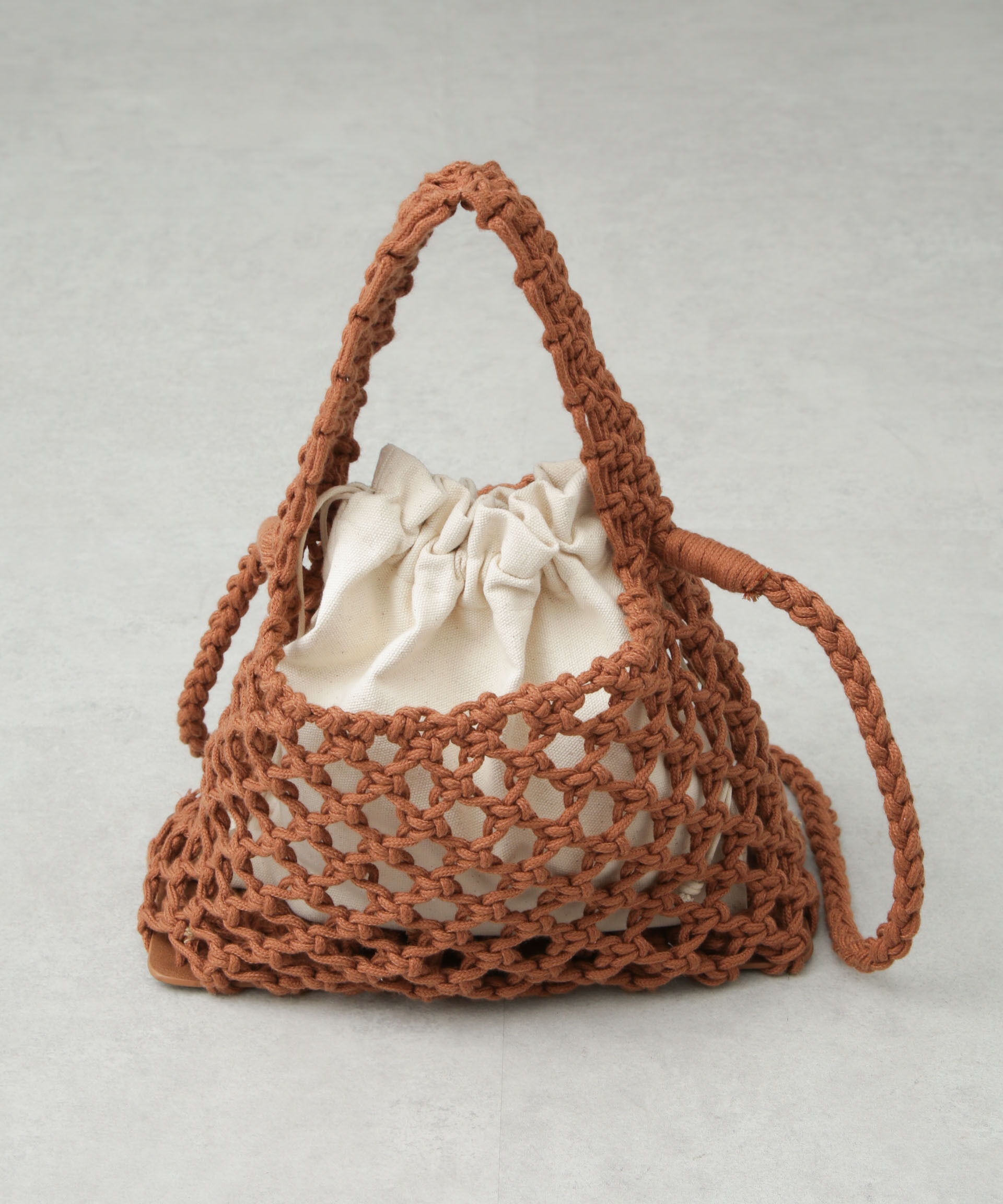 nano･universe「マクラメ編みショルダーバッグ」|ショルダー・メッセンジャー|