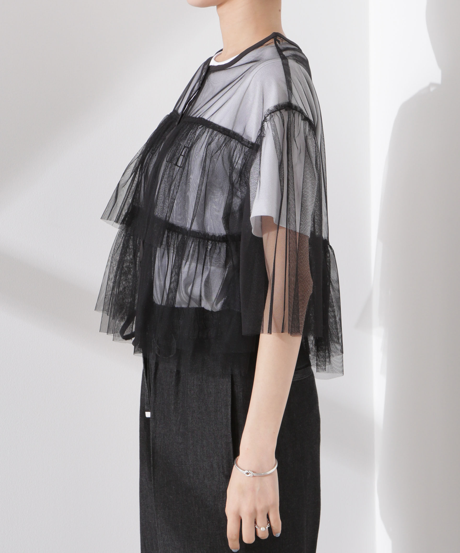 nano･universe「チュールティアードブラウス」|シャツ・ブラウス|