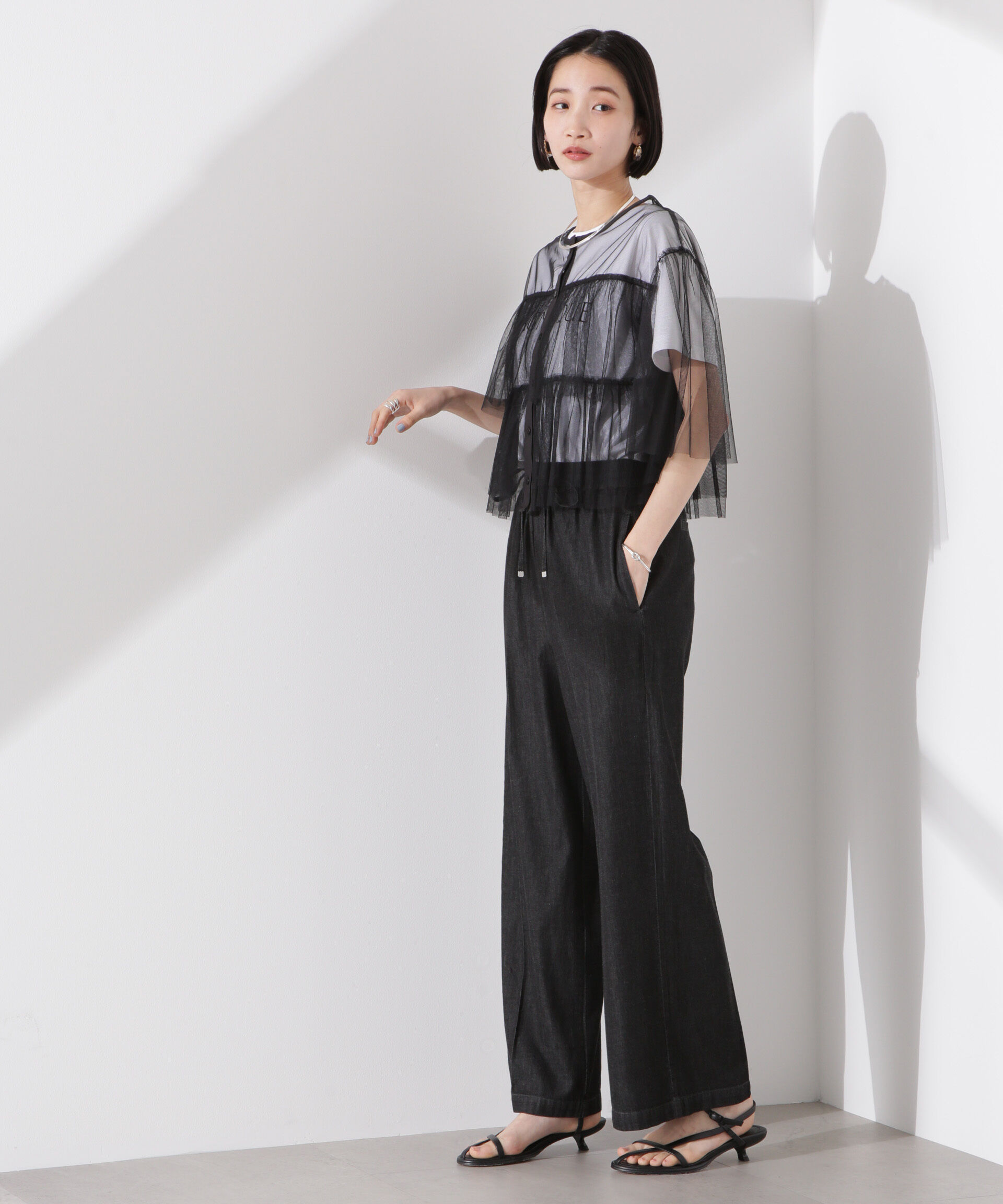 nano･universe「チュールティアードブラウス」|シャツ・ブラウス|