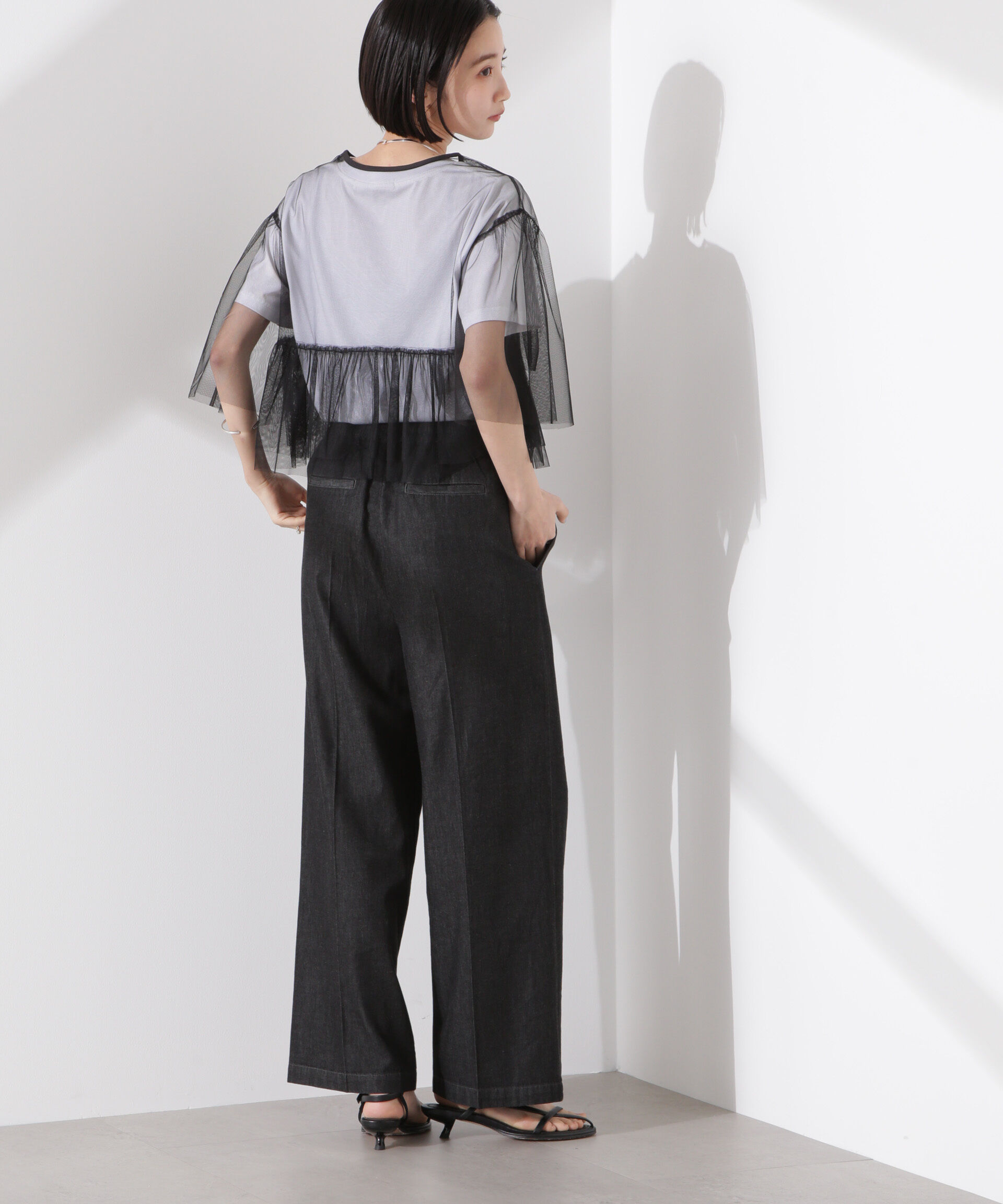 nano･universe「チュールティアードブラウス」|シャツ・ブラウス|