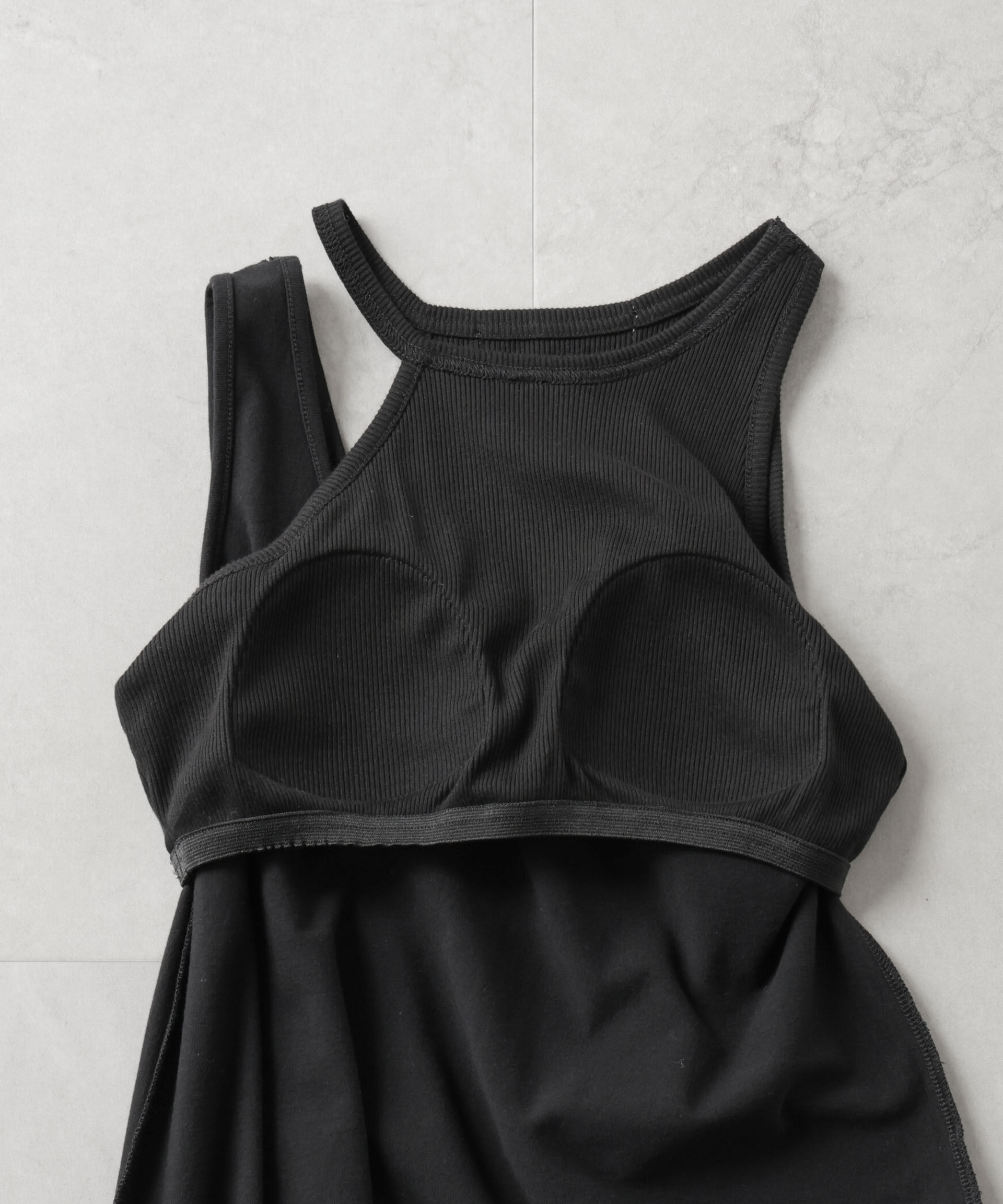 nano･universe「カップ付きアシメタンクレイヤードワンピース」|ワンピース|