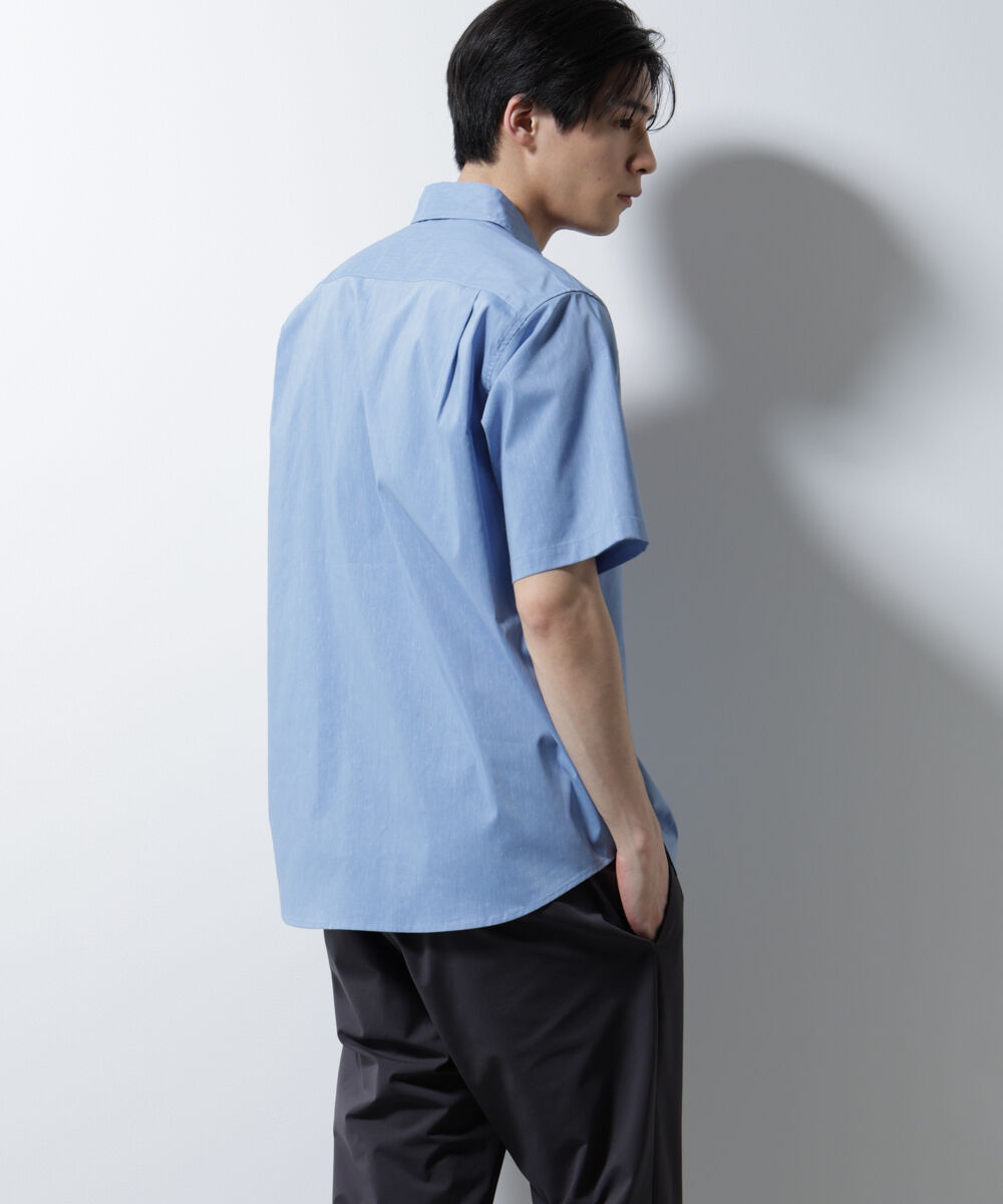 nano･universe「｢ICE FLOW LINEN｣レギュラーカラーシャツ 半袖」|シャツ・ブラウス|