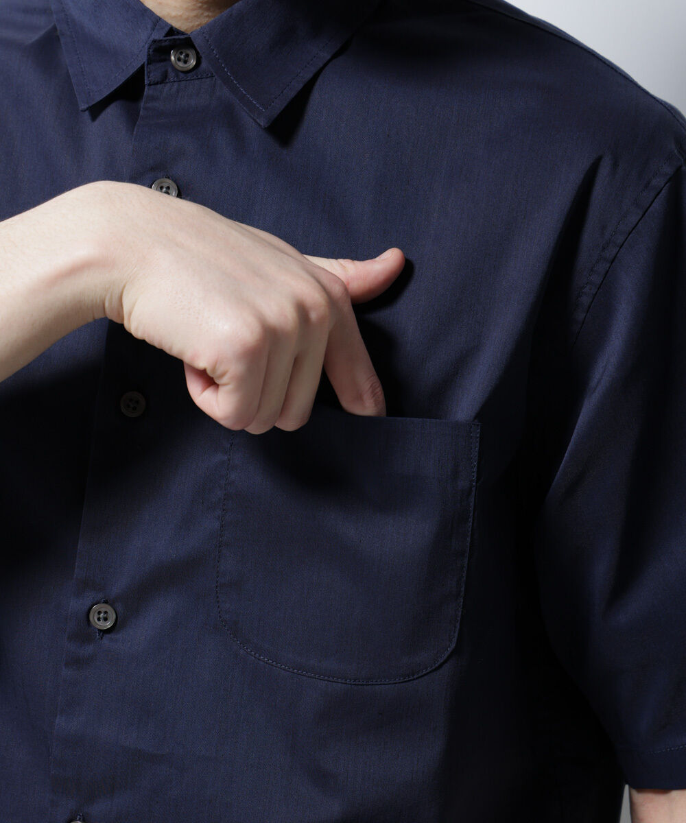 nano･universe「｢ICE FLOW LINEN｣レギュラーカラーシャツ 半袖」|シャツ・ブラウス|
