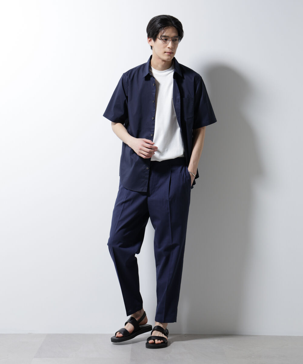 nano･universe「｢ICE FLOW LINEN｣レギュラーカラーシャツ 半袖」|シャツ・ブラウス|