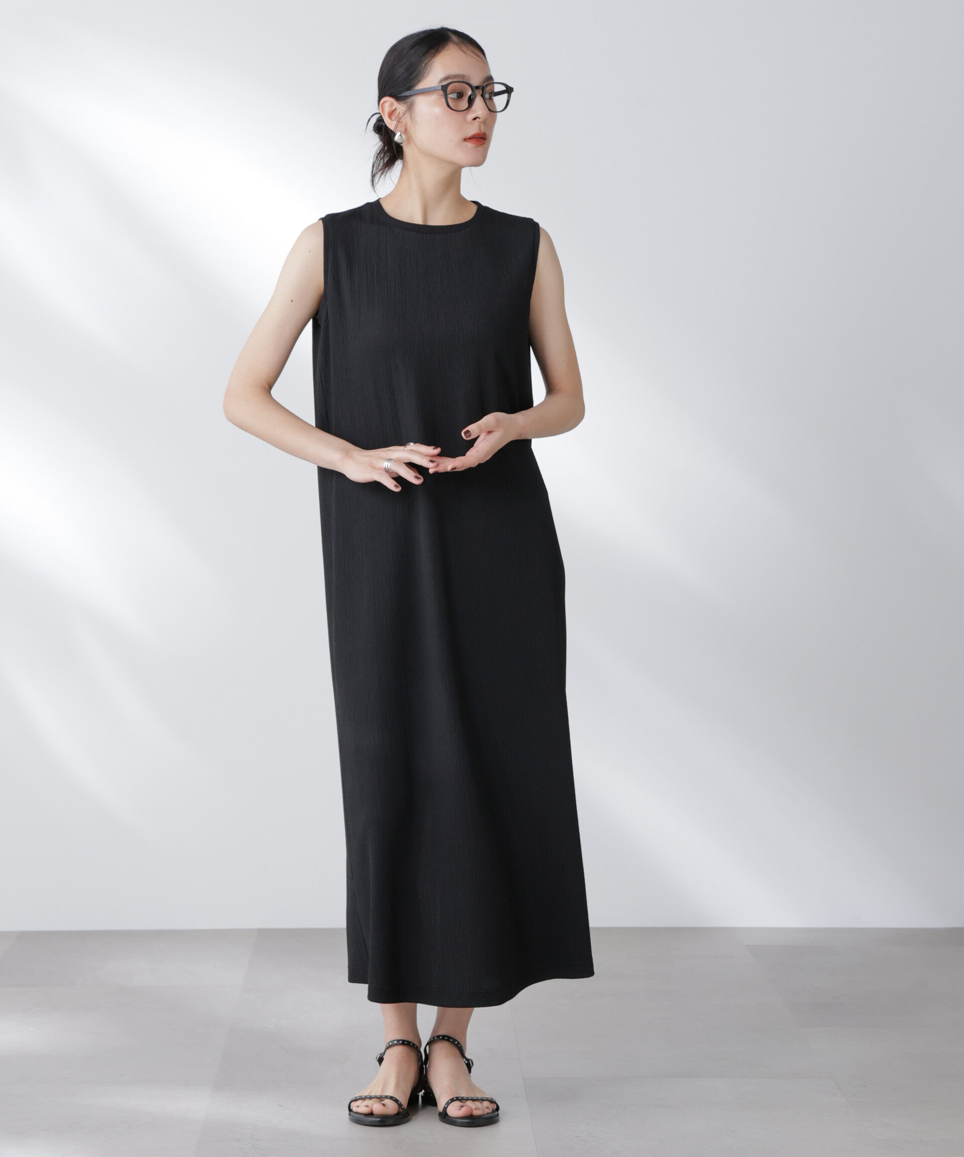 nano･universe「チュールキャミ&times;カットワンピースセット」|ワンピース|