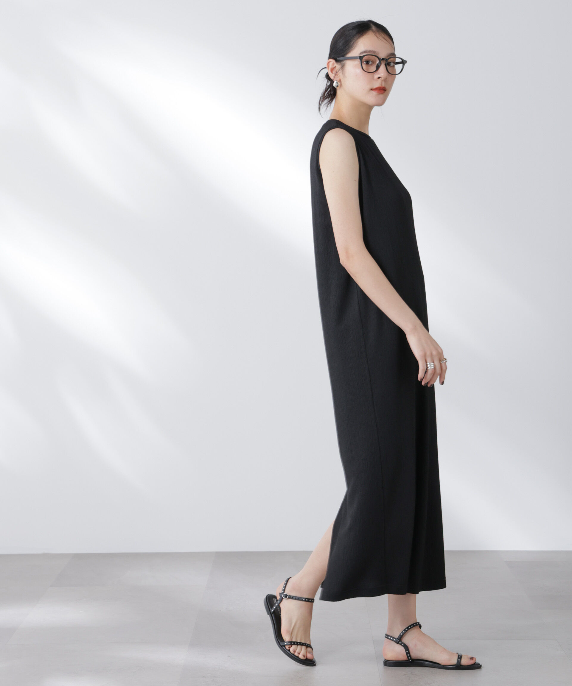 nano･universe「チュールキャミ&times;カットワンピースセット」|ワンピース|