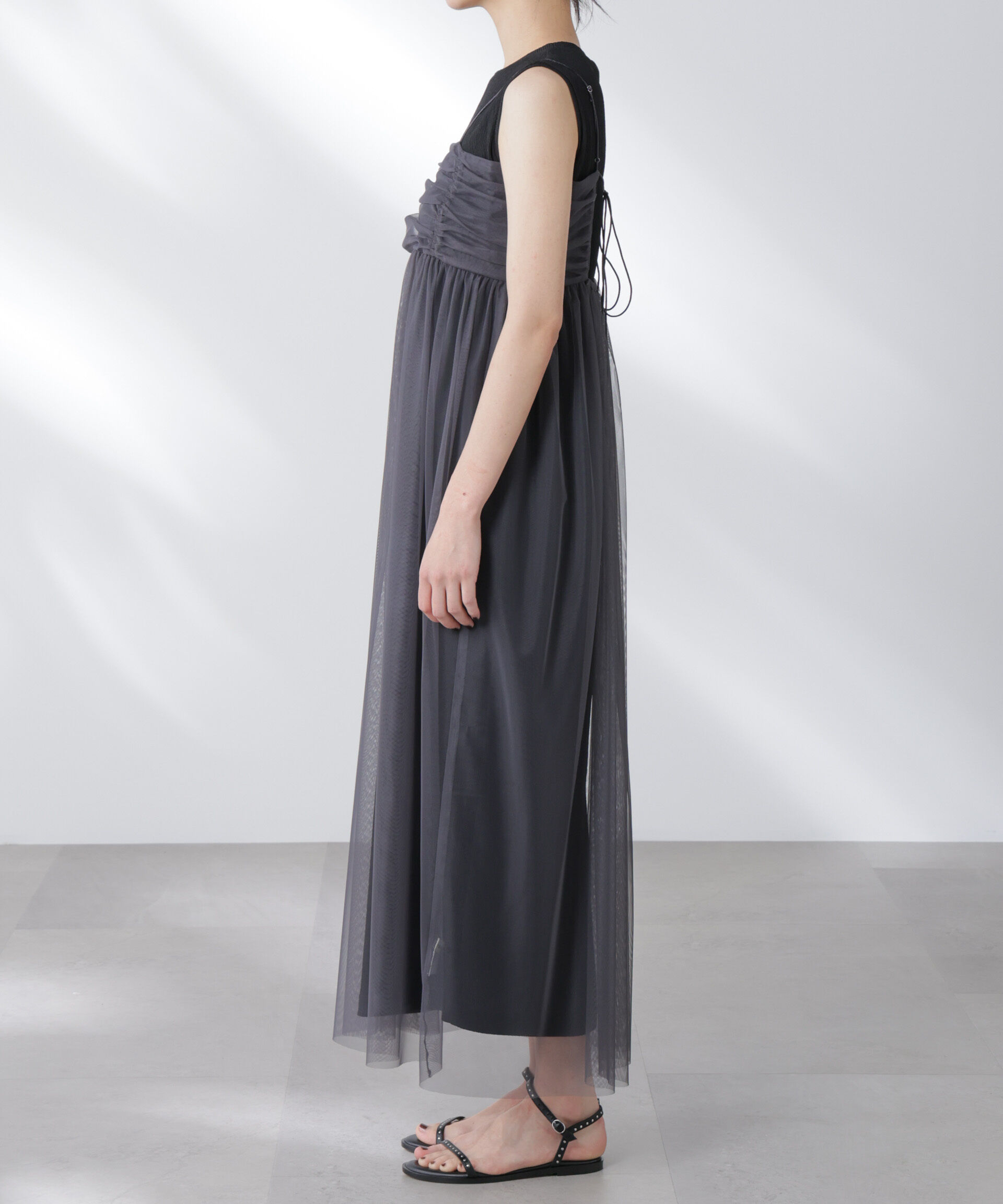 nano･universe「チュールキャミ&times;カットワンピースセット」|ワンピース|