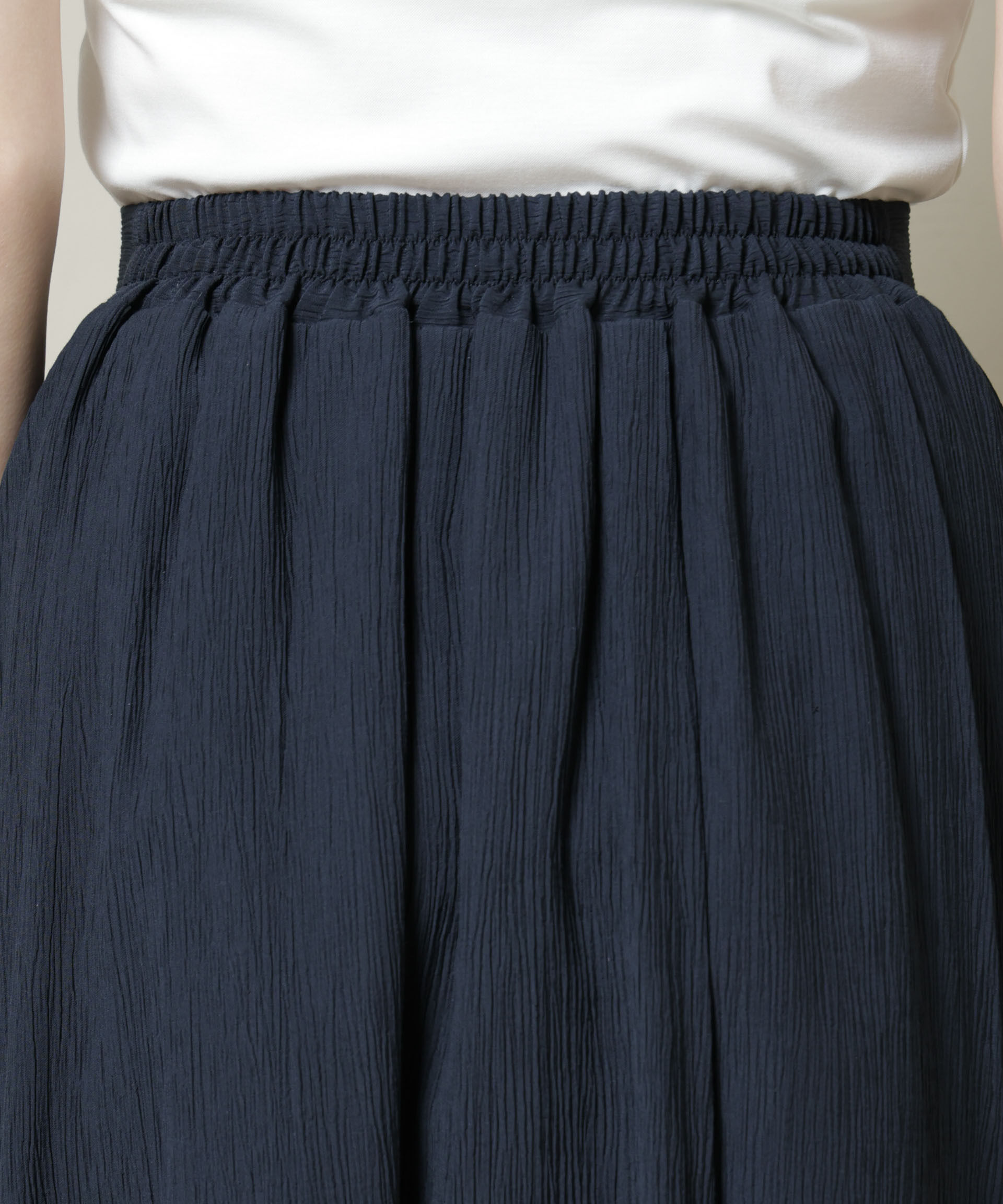 nano･universe「楊柳タックフレアスカート」|スカート|