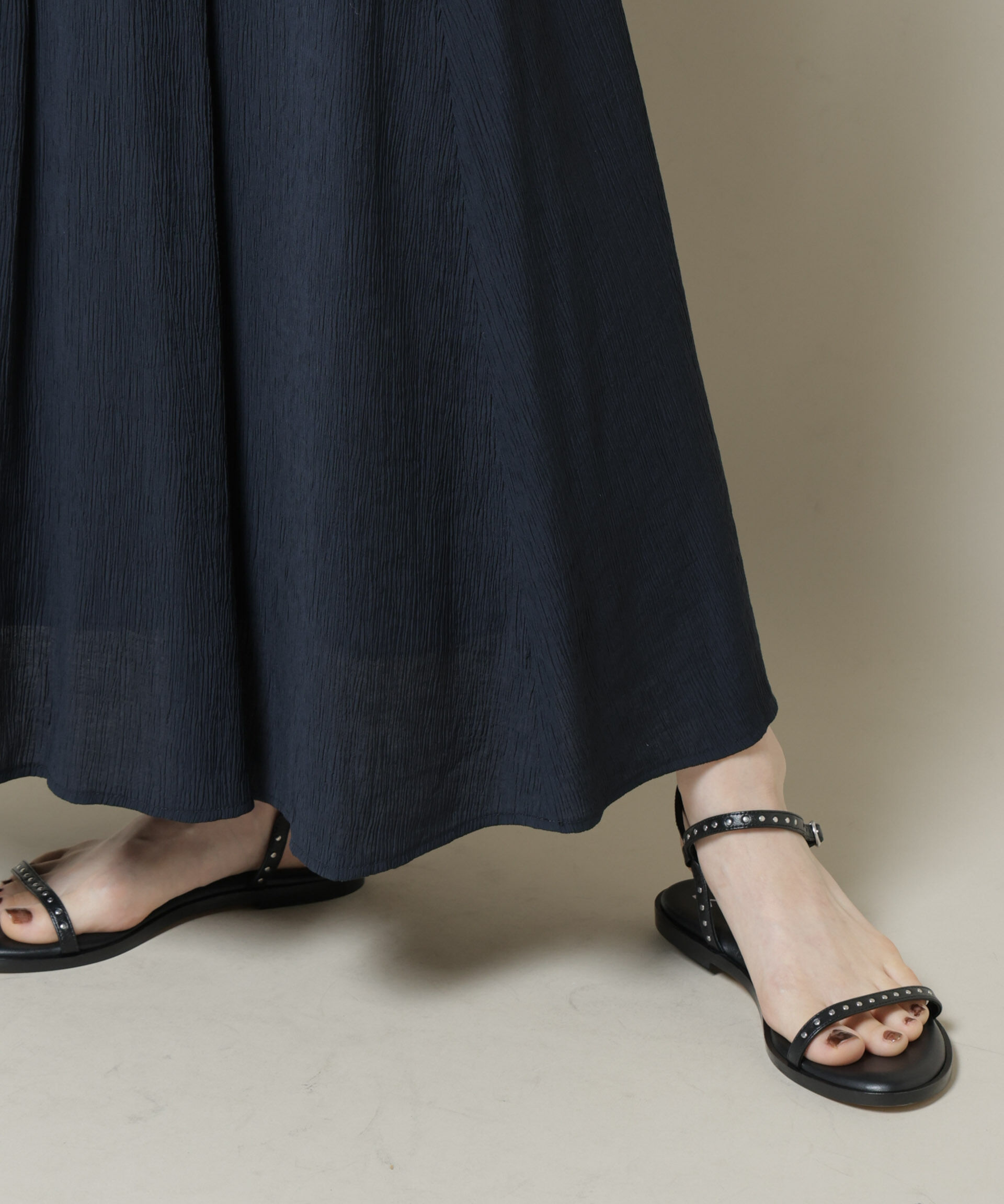 nano･universe「楊柳タックフレアスカート」|スカート|