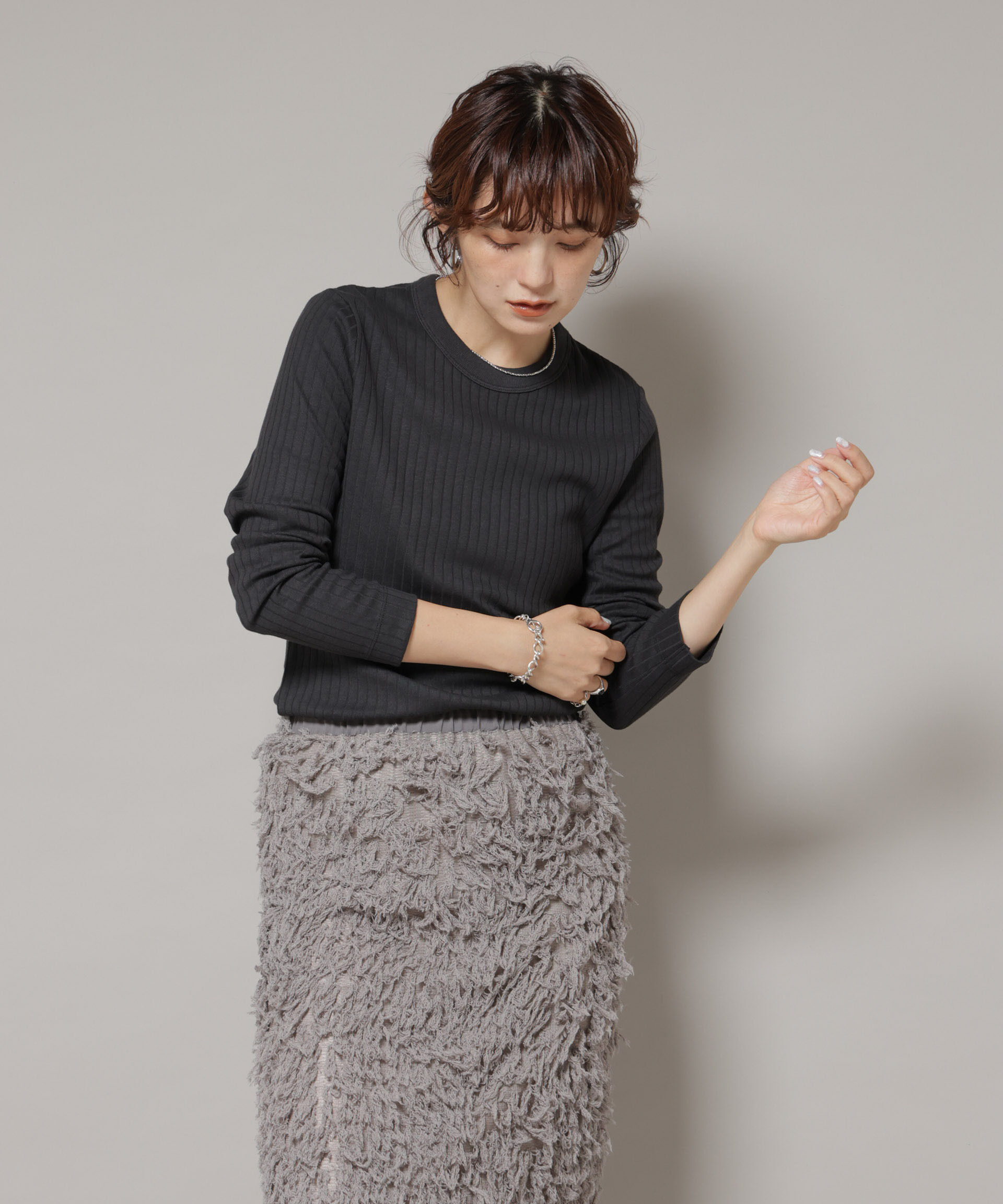 nano･universe「Anti Soaked(Ｒ) 汗染み防止リブロンＴ」|Tシャツ・カットソー|